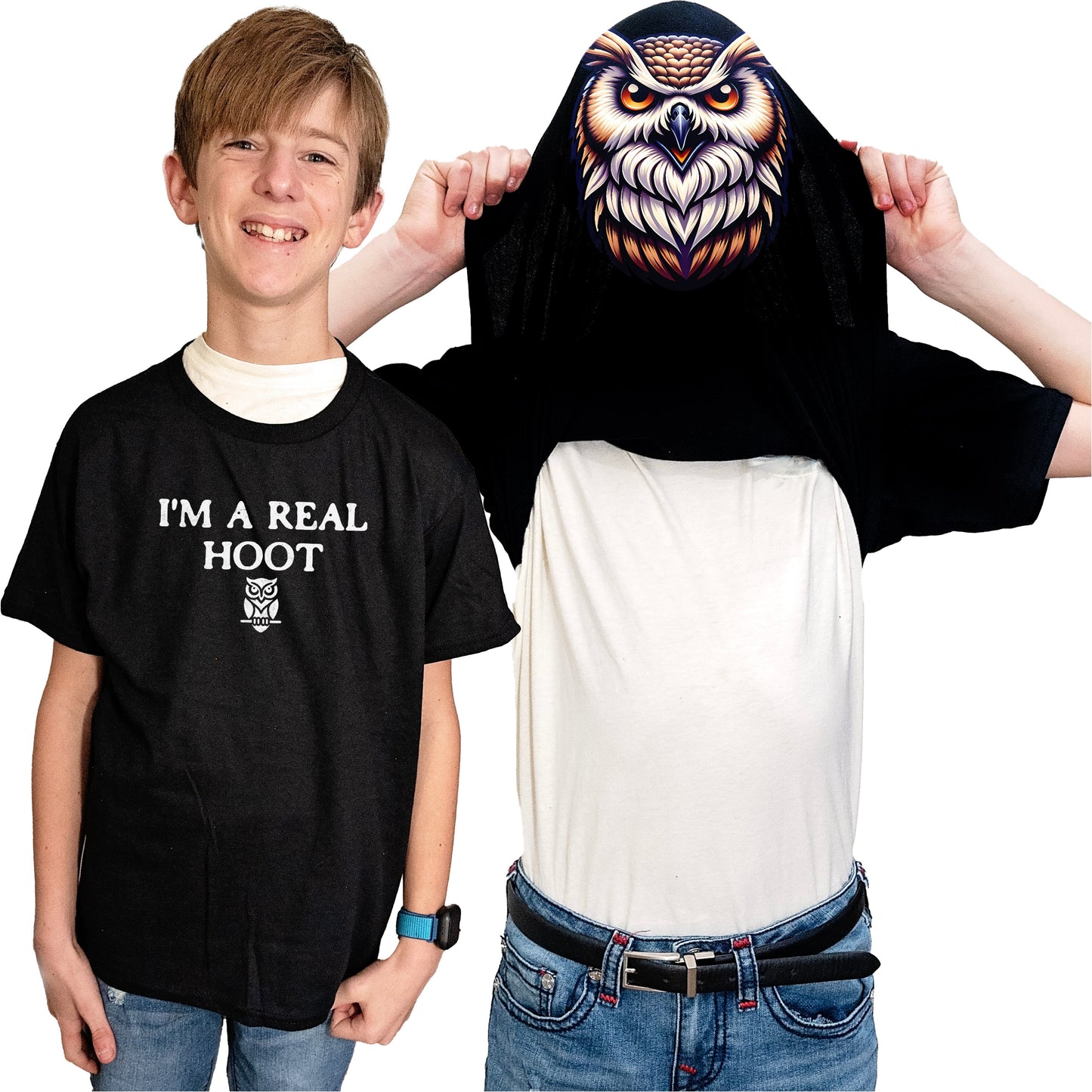 I'm A Real Hoot Funny Owl Flip Shirt - Funny Bird T-Shirt