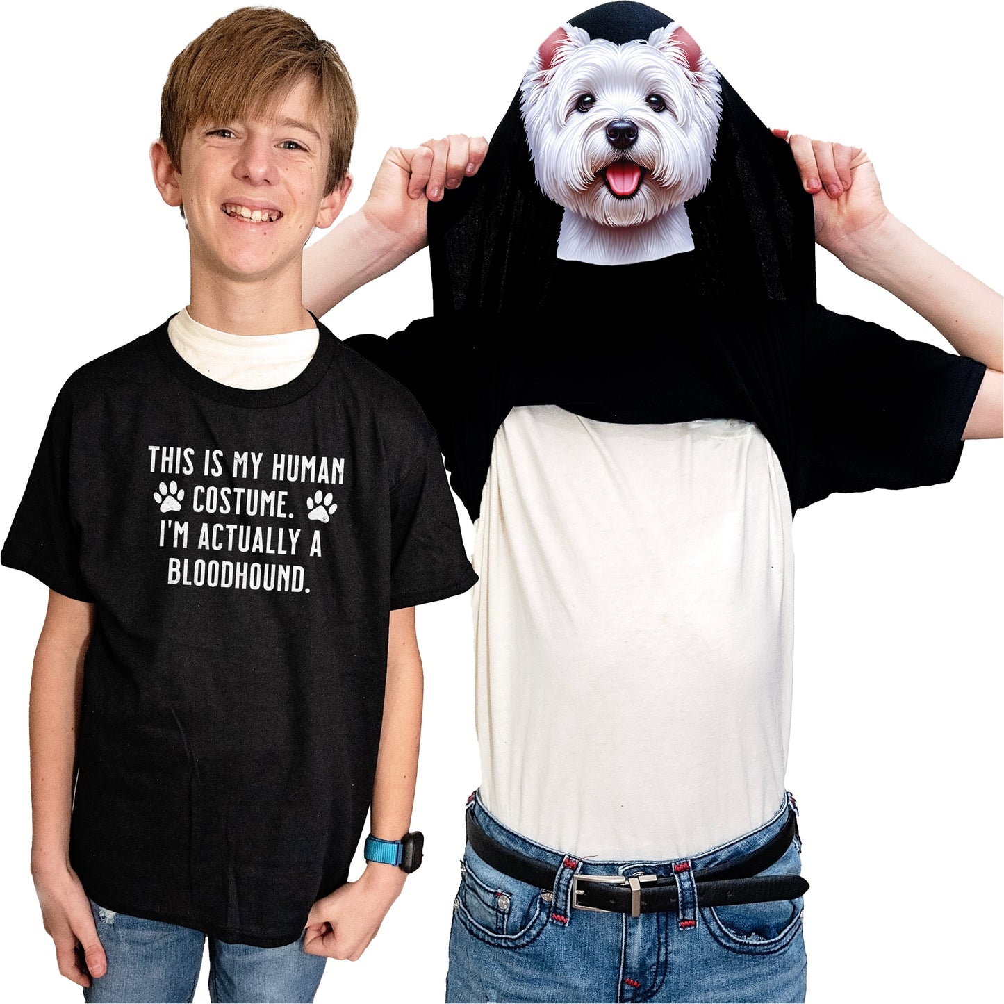 I'm Really A West Highland White Terrier Flip Shirt - Funny Dog Owner T-Shirt Flip Tee