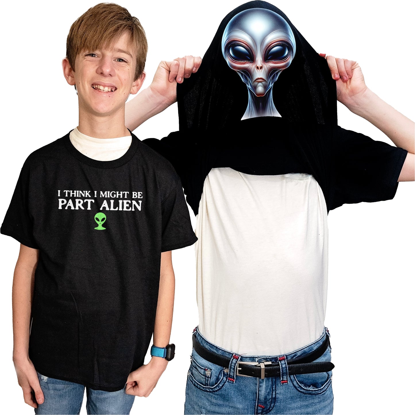 I Think I Might Be Part Alien Funny Flip Shirt - Martian T-Shirt