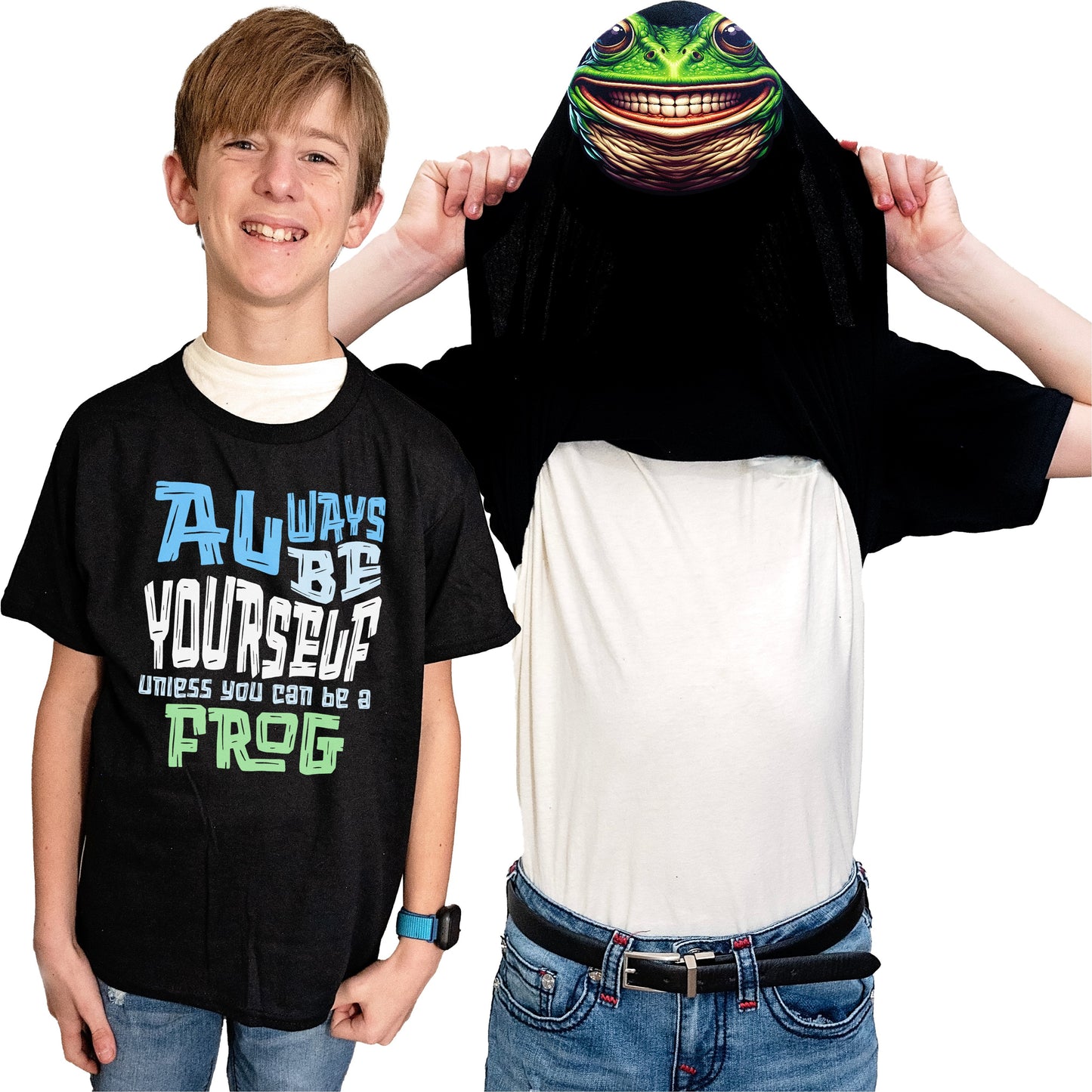 Always Be Yourself Unless You Can Be A Frog Flip Shirt - Funny Animal Face T-Shirt Flip Tee