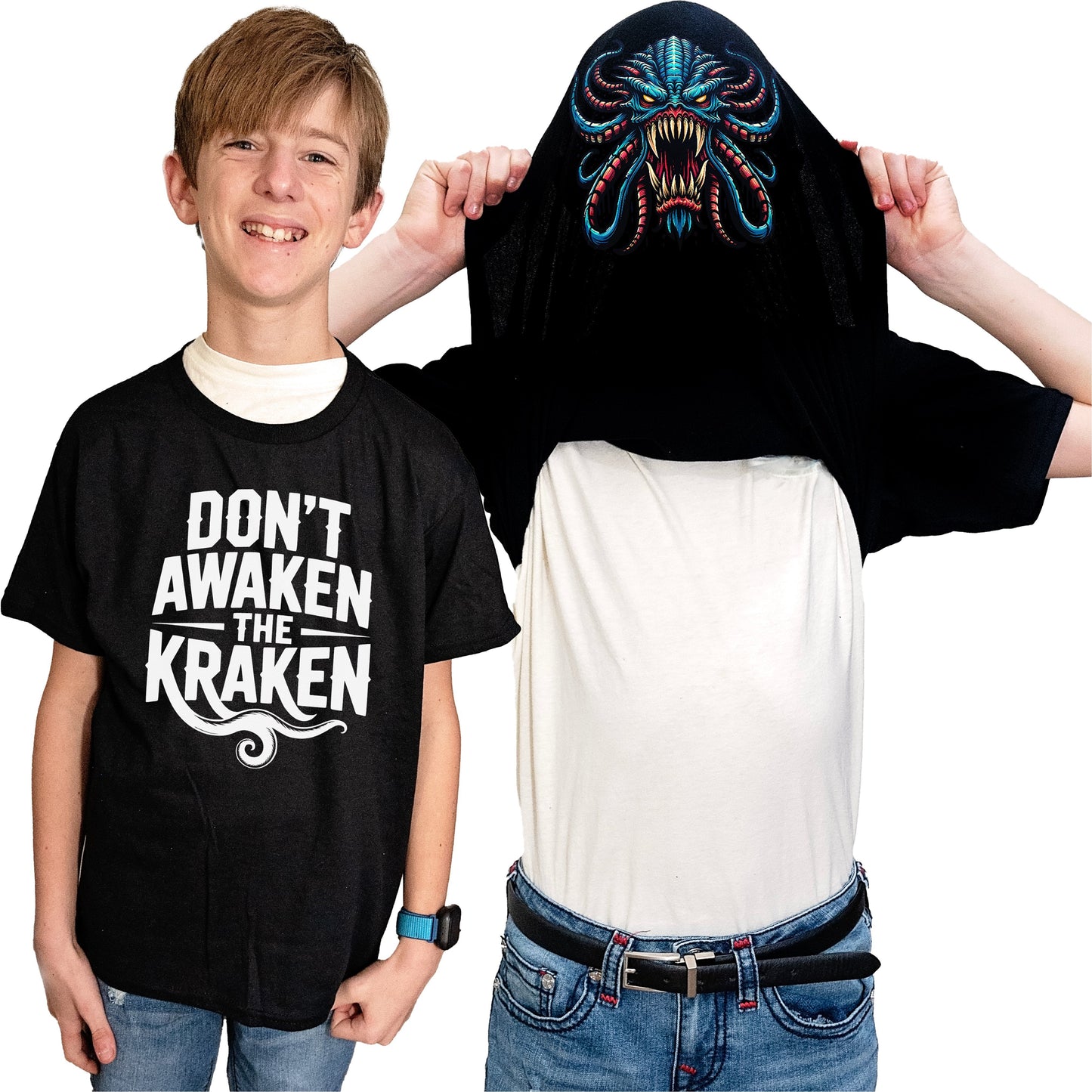 Don't Awaken the Kraken Funny Flip Shirt - Kraken Flip Tee