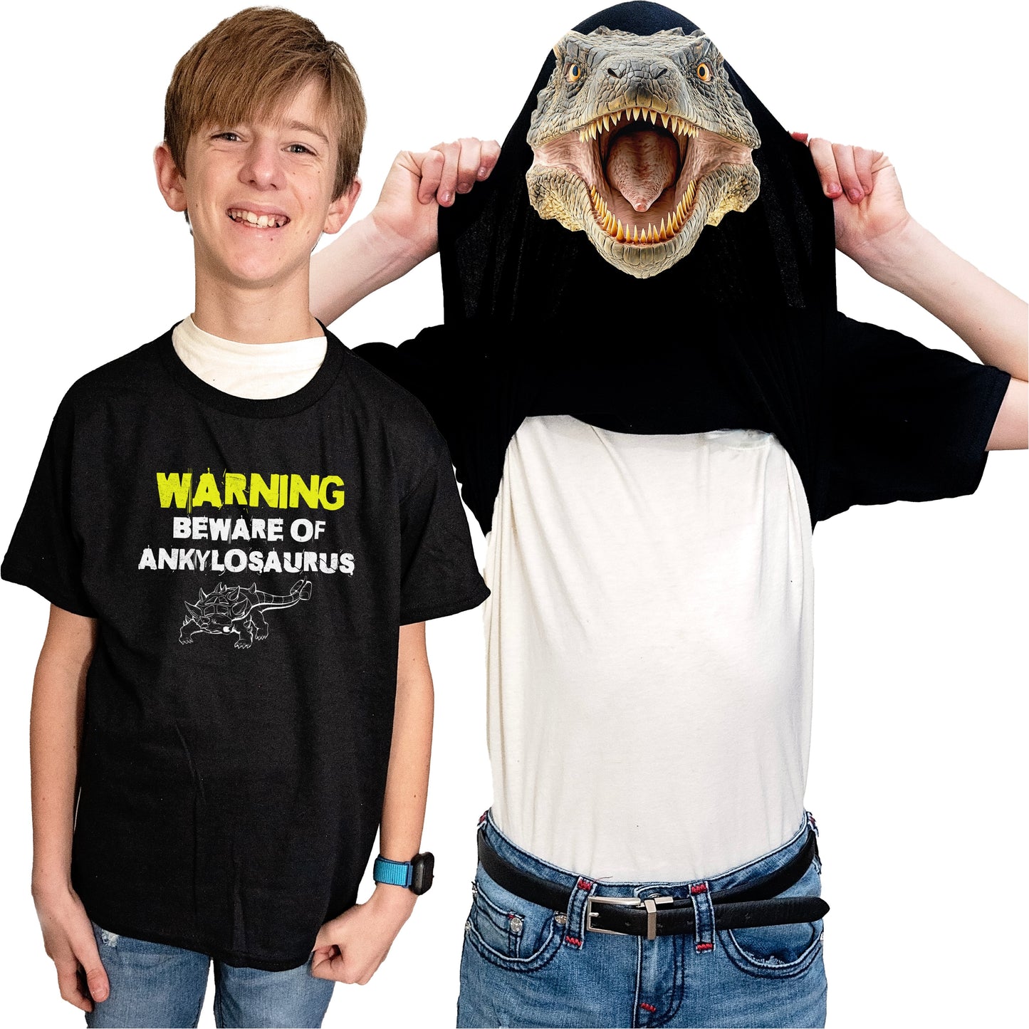 Beware of Ankylosaurus Flip Shirt - Funny Dinosaur T-Shirt Flip Tee