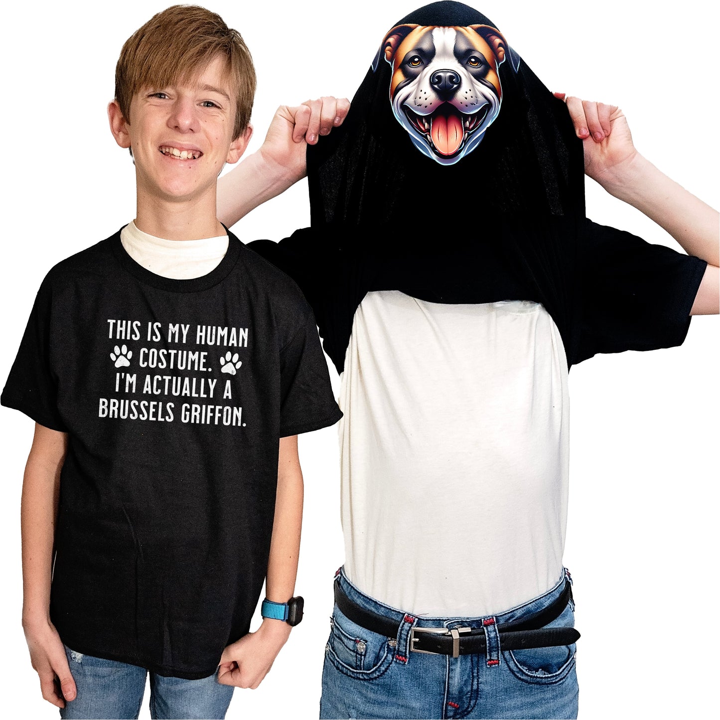 I'm Really An American Staffordshire Terrier Flip Shirt - Funny Dog Owner T-Shirt Flip Tee