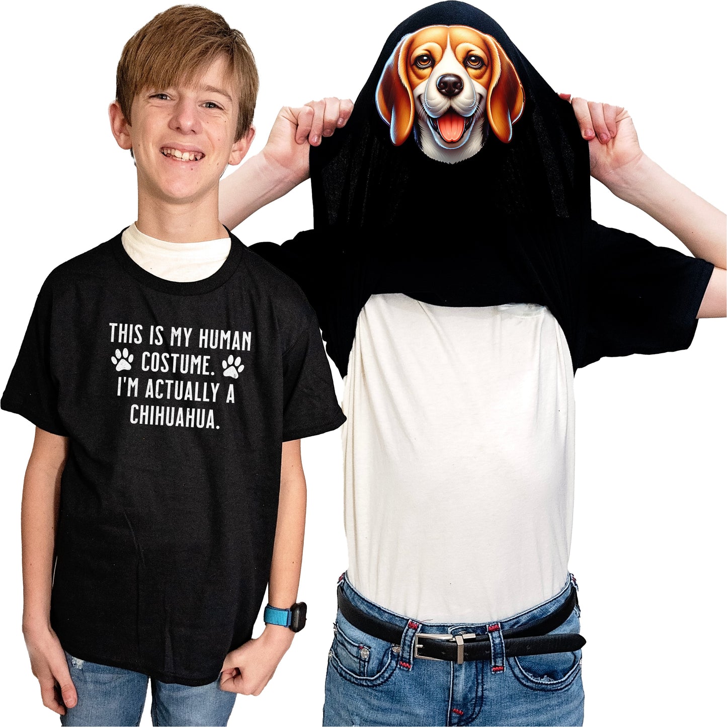 I'm Really A Beagle Flip Shirt - Funny Dog Owner T-Shirt Flip Tee