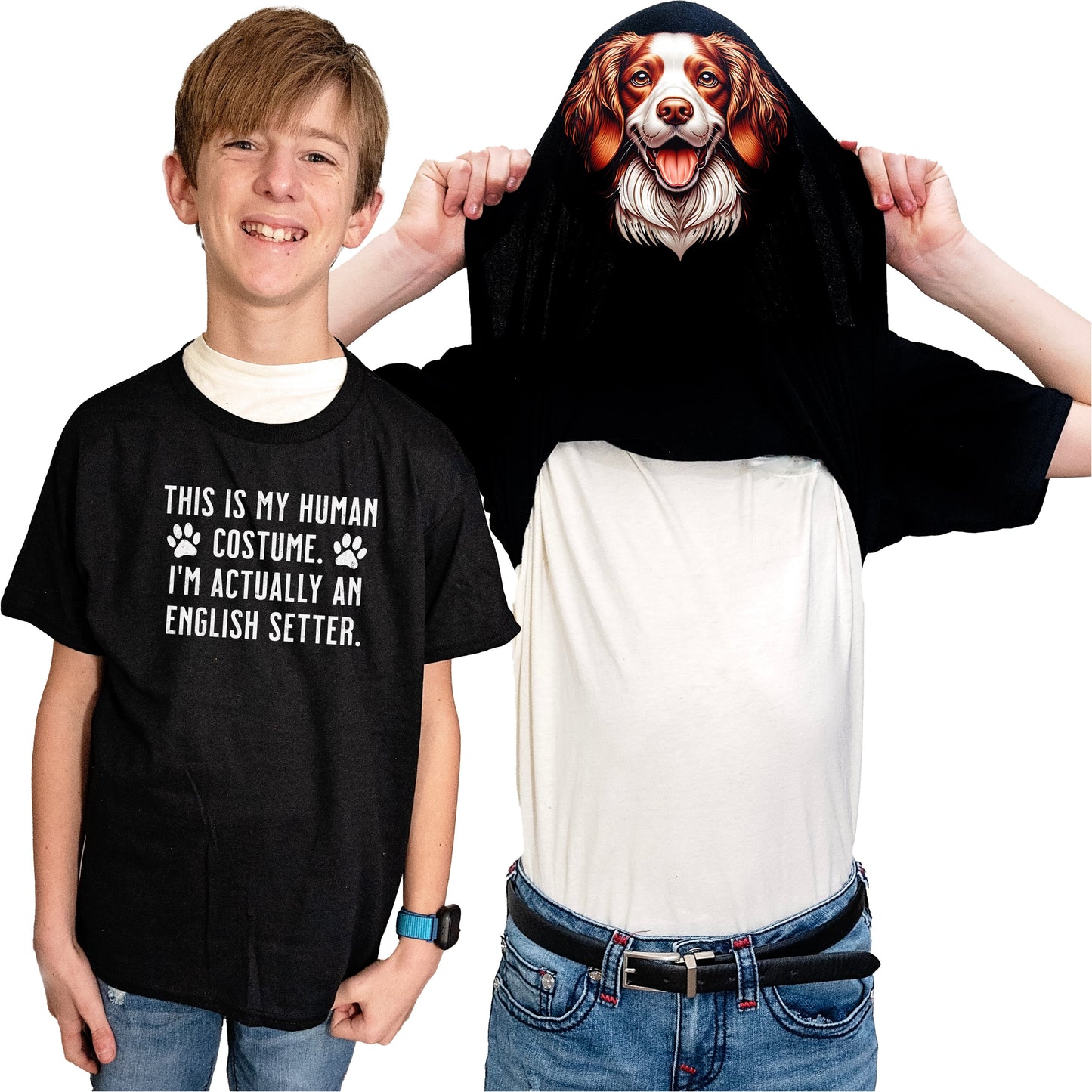I'm Really A Brittany Flip Shirt - Funny Dog Owner T-Shirt Flip Tee