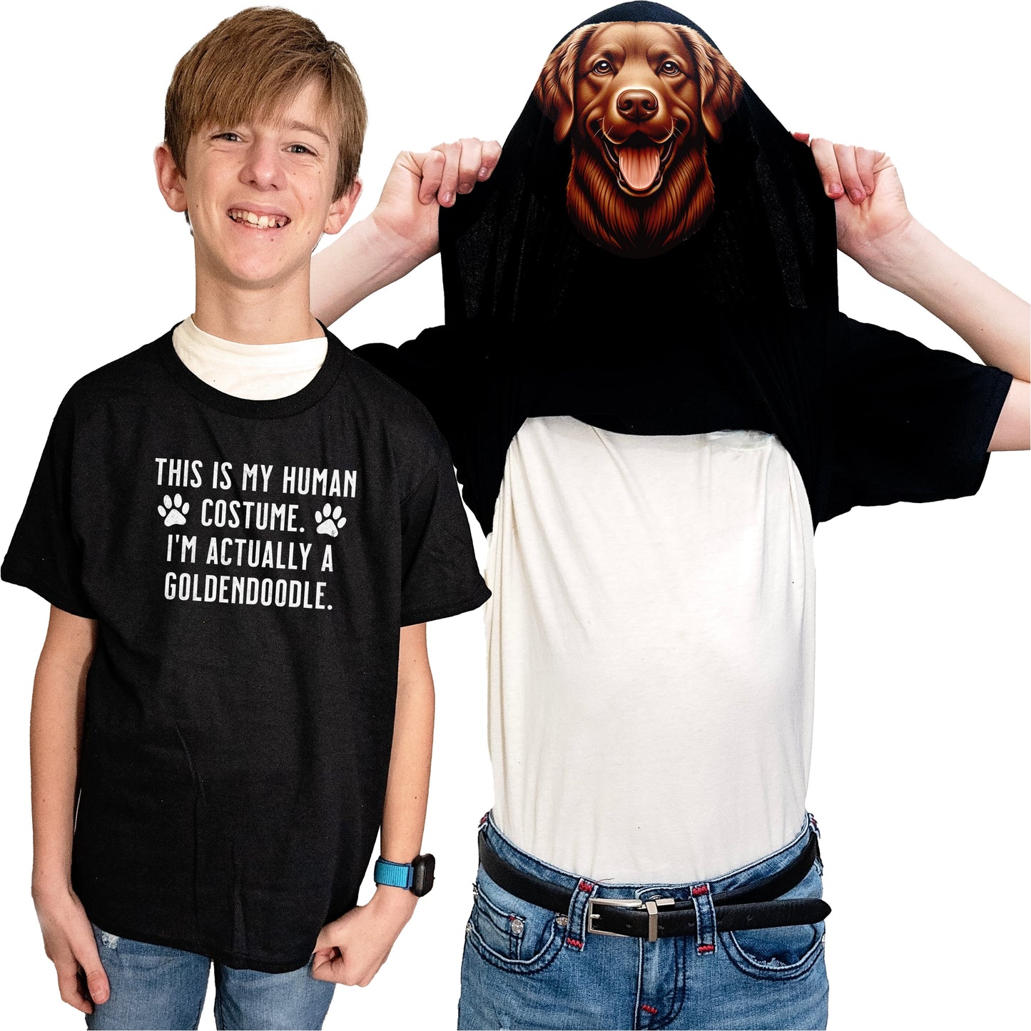I'm Really A Chesapeake Bay Retriever Flip Shirt - Funny Dog Owner T-Shirt Flip Tee