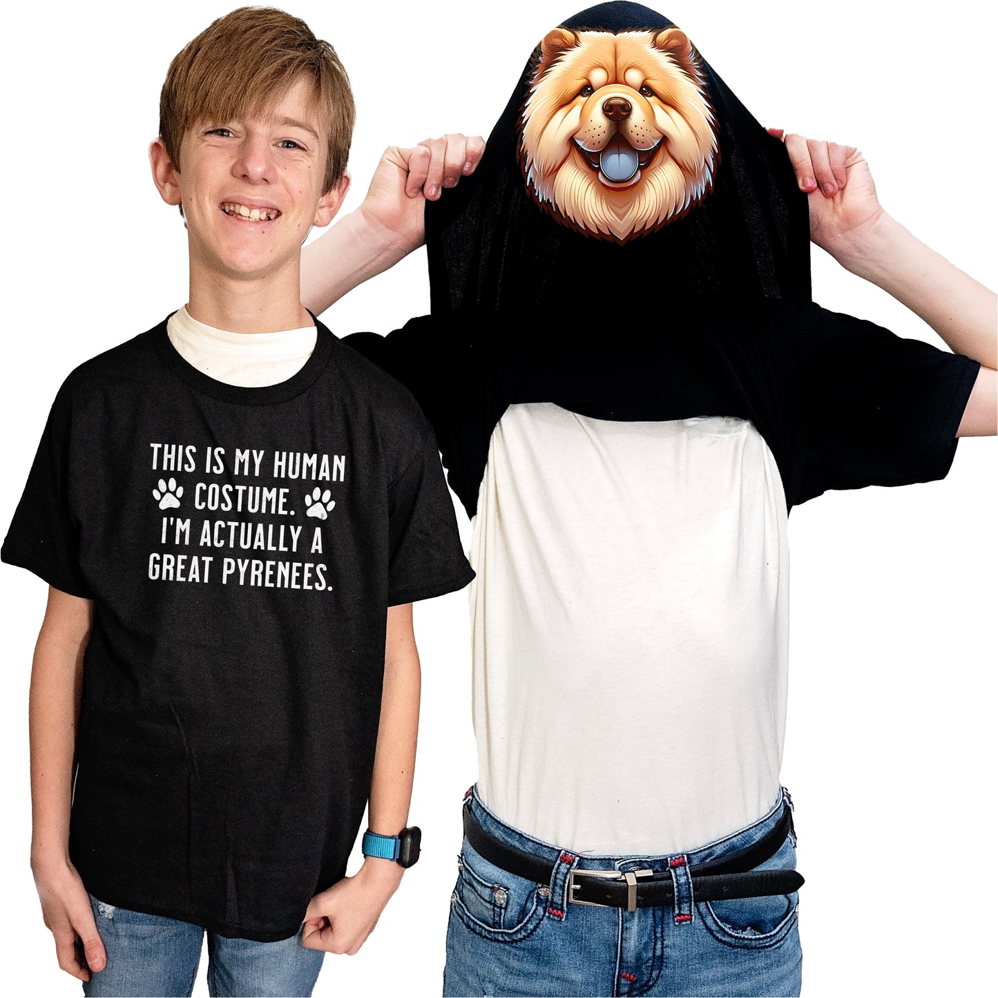 I'm Really A Chow Chow Flip Shirt - Funny Dog Owner T-Shirt Flip Tee