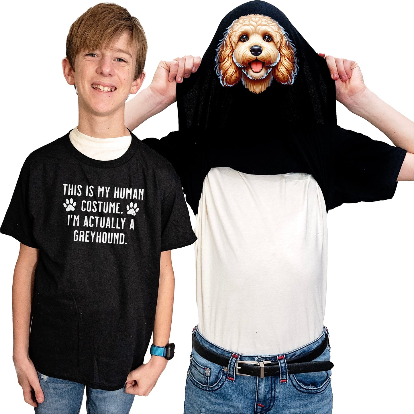 I'm Really A Cockapoo Flip Shirt - Funny Dog Owner T-Shirt Flip Tee