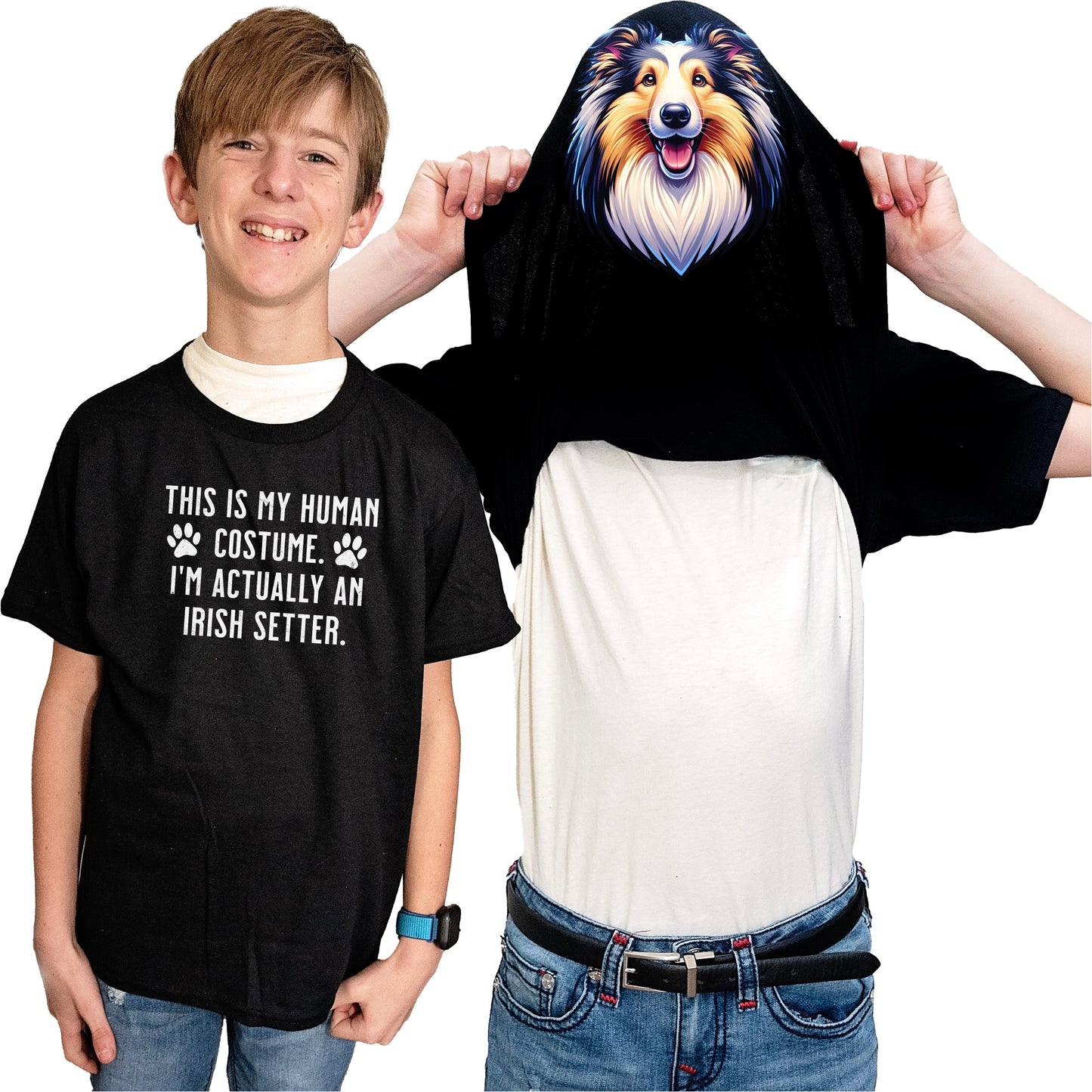 I'm Really A Collie Flip Shirt - Funny Dog Owner T-Shirt Flip Tee