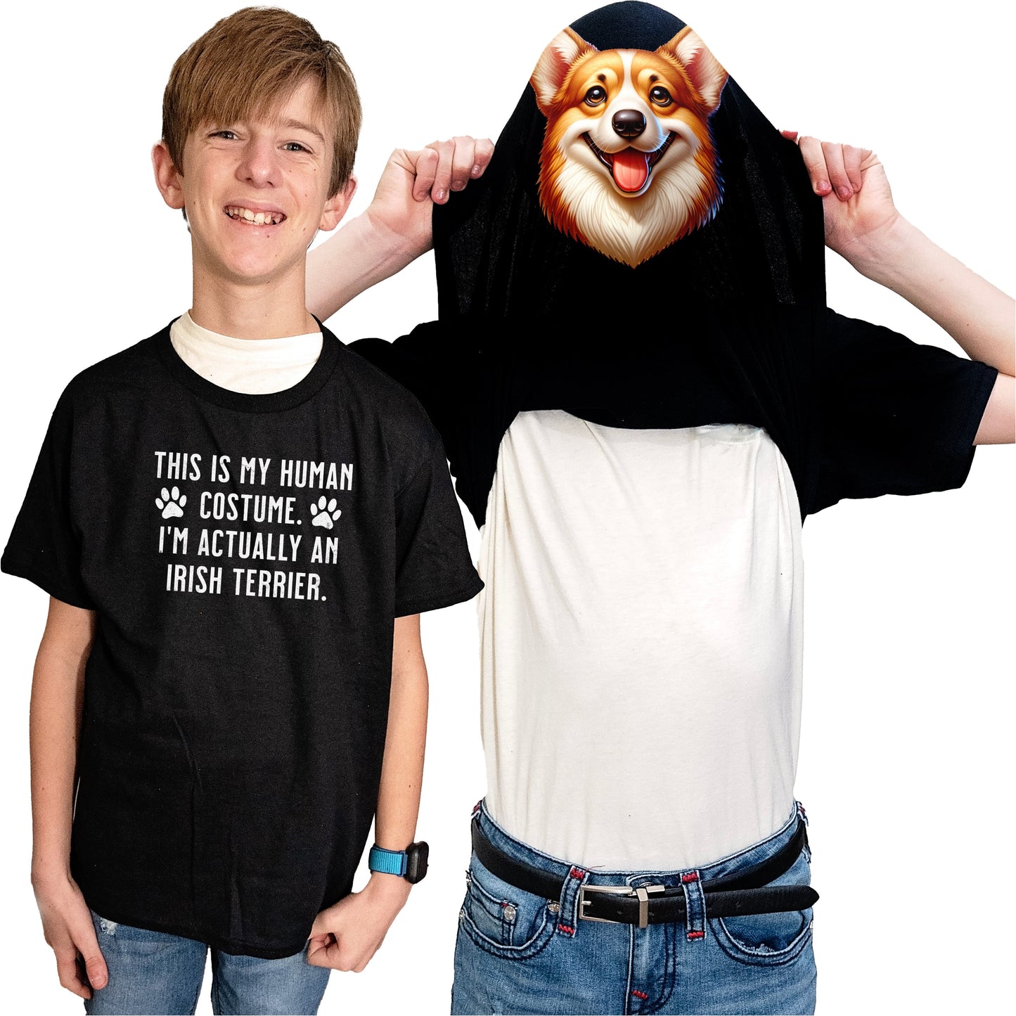I'm Really A Corgi Flip Shirt - Funny Dog Owner T-Shirt Flip Tee