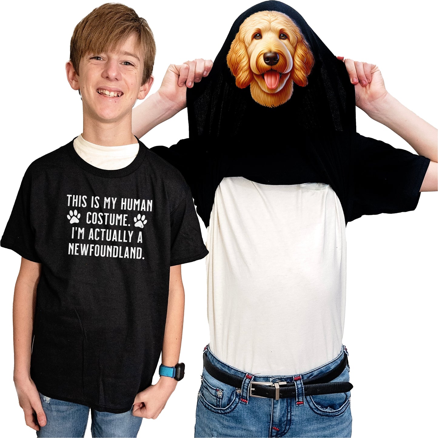 I'm Really A Goldendoodle Flip Shirt - Funny Dog Owner T-Shirt Flip Tee