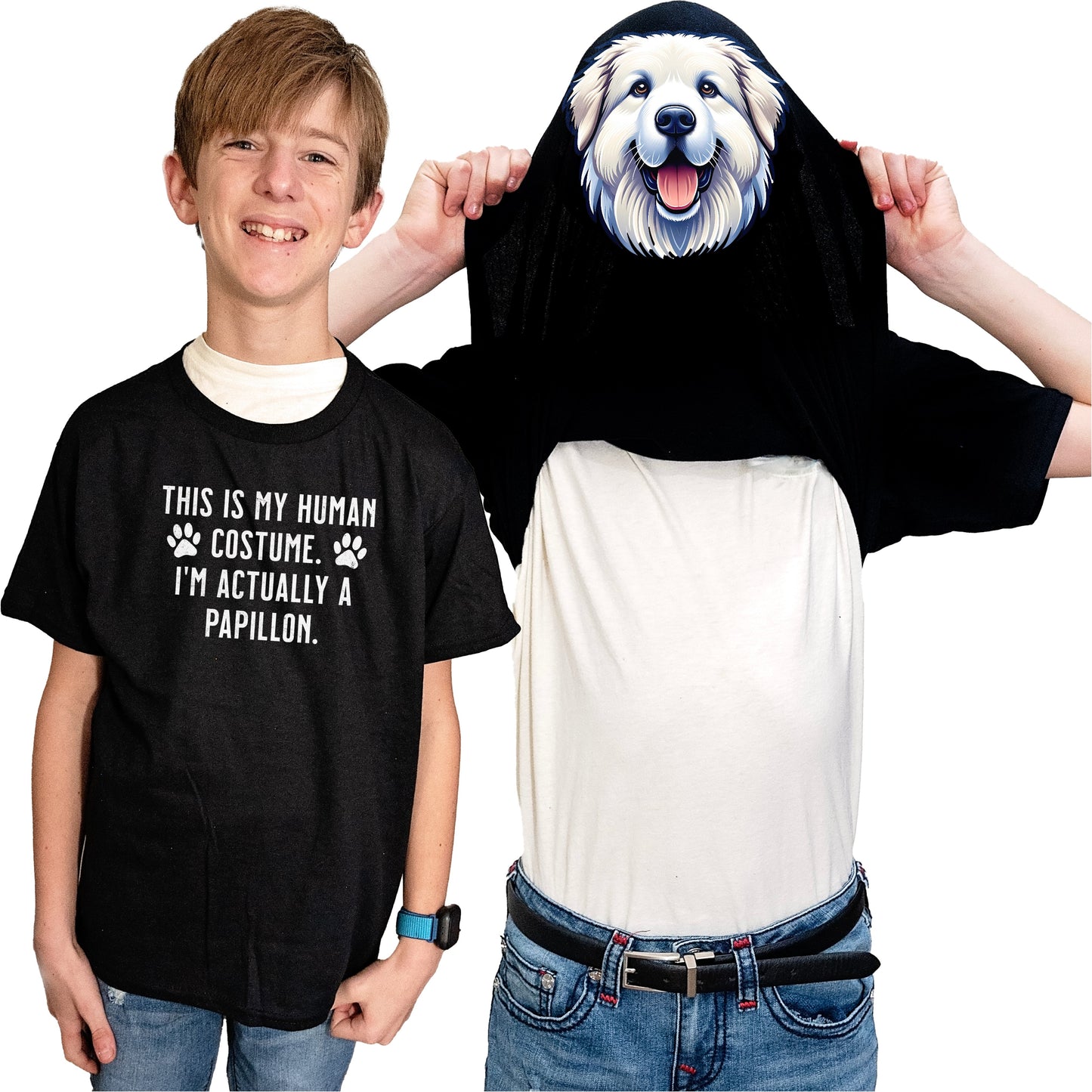 I'm Really A Great Pyrenees Flip Shirt - Funny Dog Owner T-Shirt Flip Tee