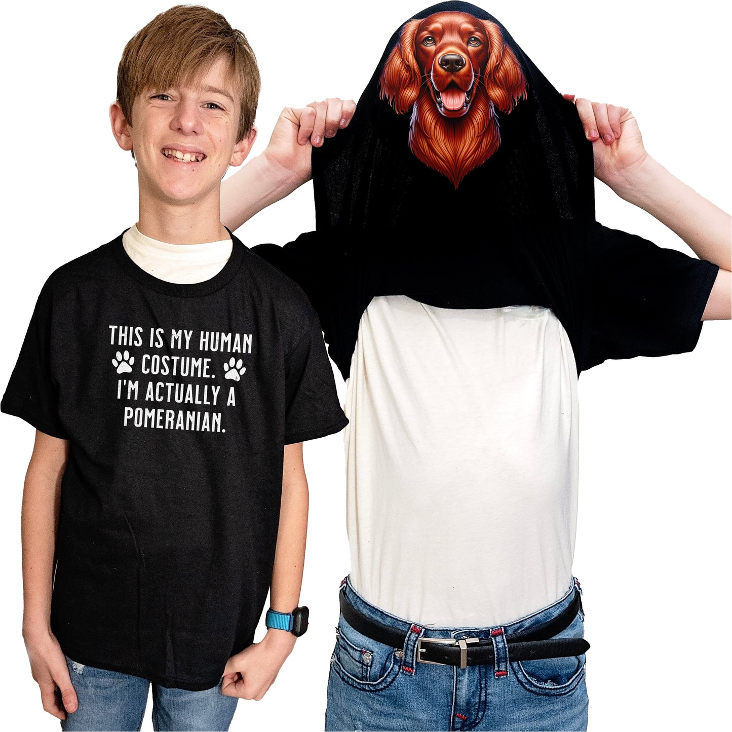 I'm Really An Irish Setter Flip Shirt - Funny Dog Owner T-Shirt Flip Tee