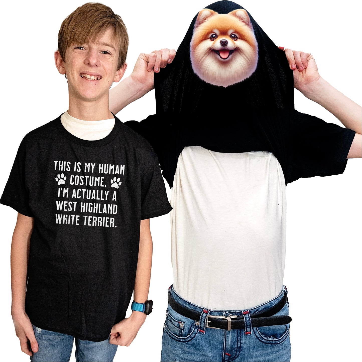 I'm Really A Pomeranian Flip Shirt - Funny Dog Owner T-Shirt Flip Tee