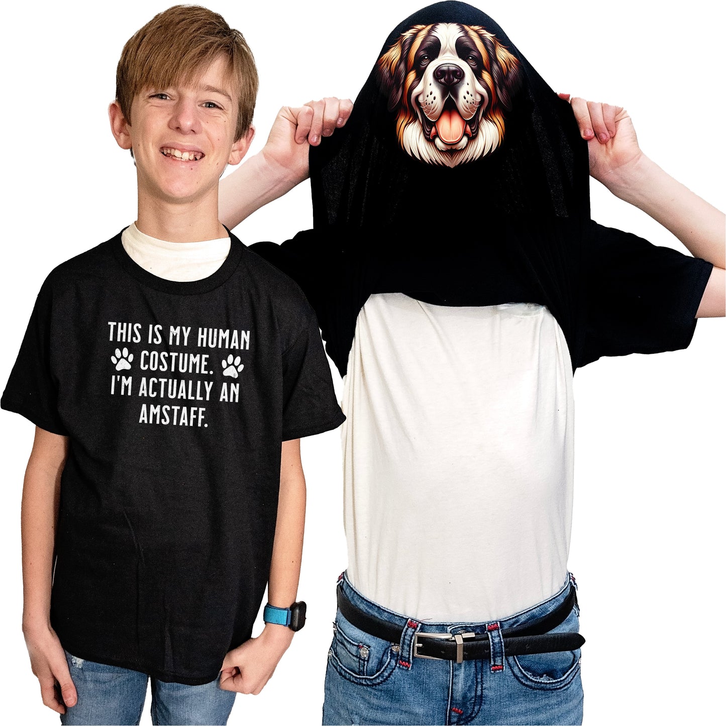 I'm Really A Saint Bernard Flip Shirt - Funny Dog Owner T-Shirt Flip Tee