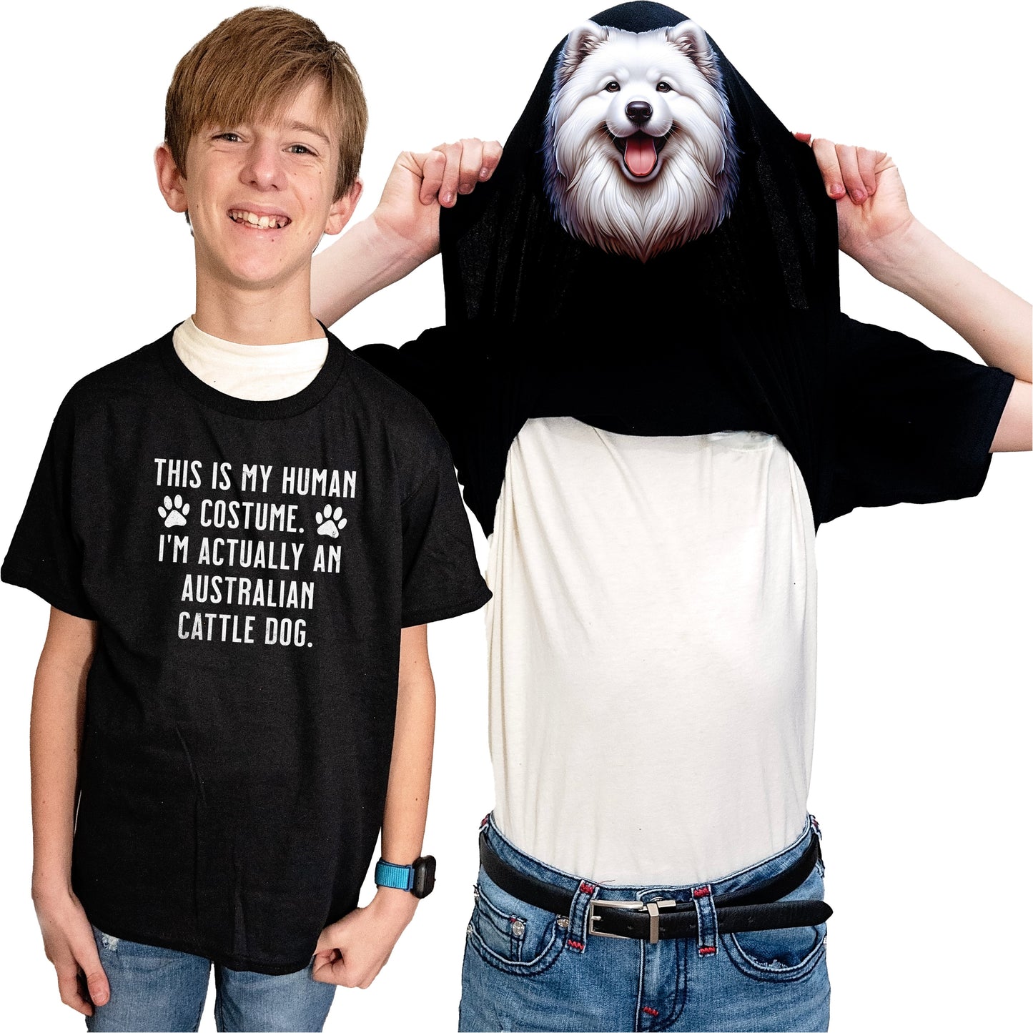 I'm Really A Samoyed Flip Shirt - Funny Dog Owner T-Shirt Flip Tee