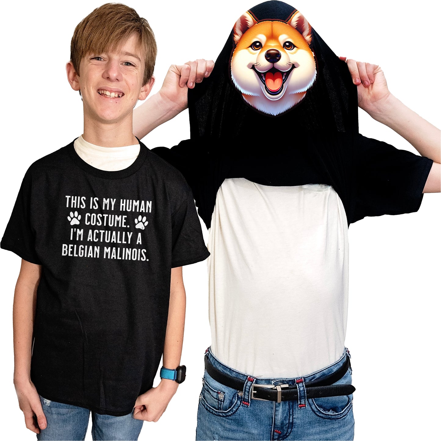 I'm Really A Shiba Inu Flip Shirt - Funny Dog Owner T-Shirt Flip Tee
