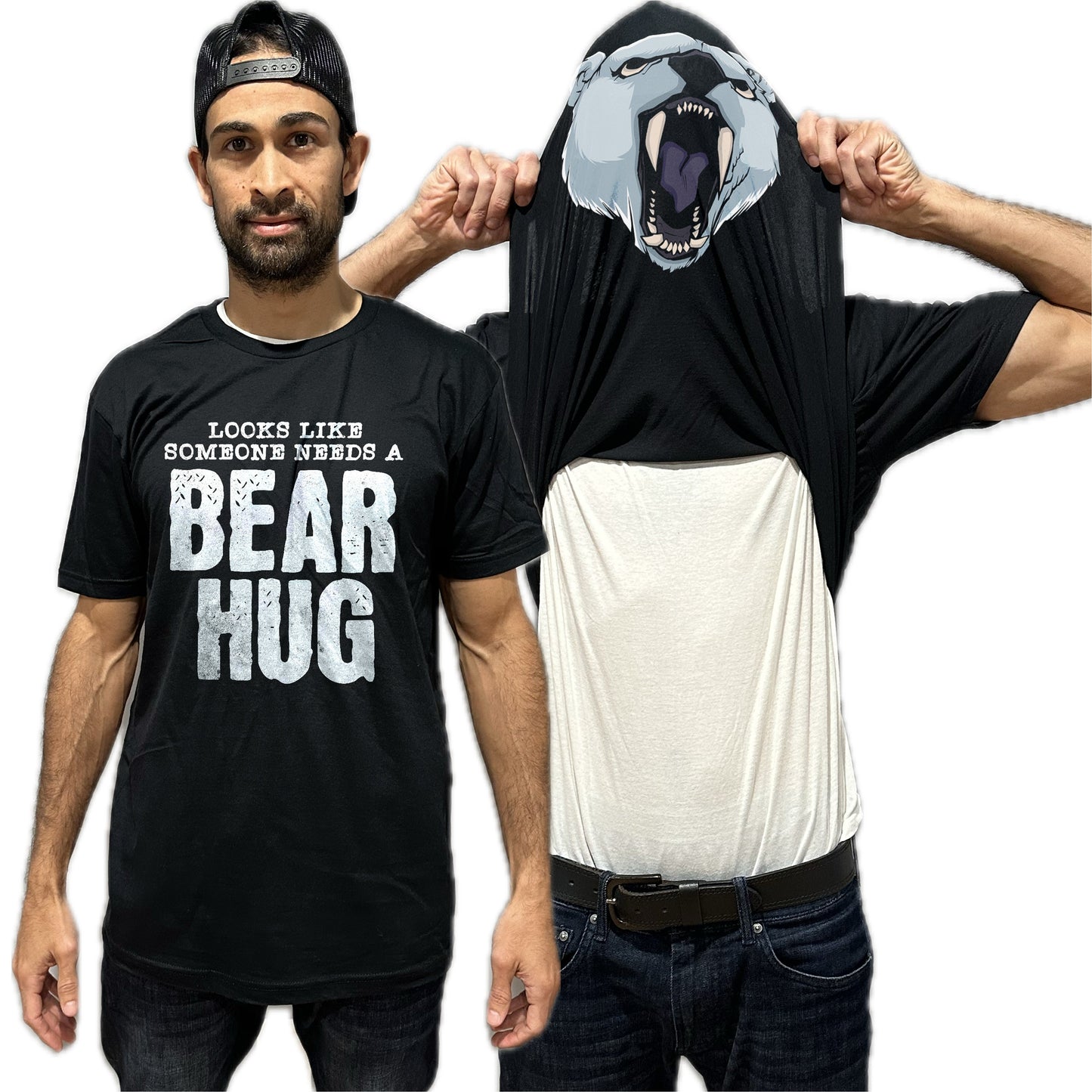 Looks Like Someone Needs A Bear Hug Funny Flip Shirt - Polar Bear T-Shirt