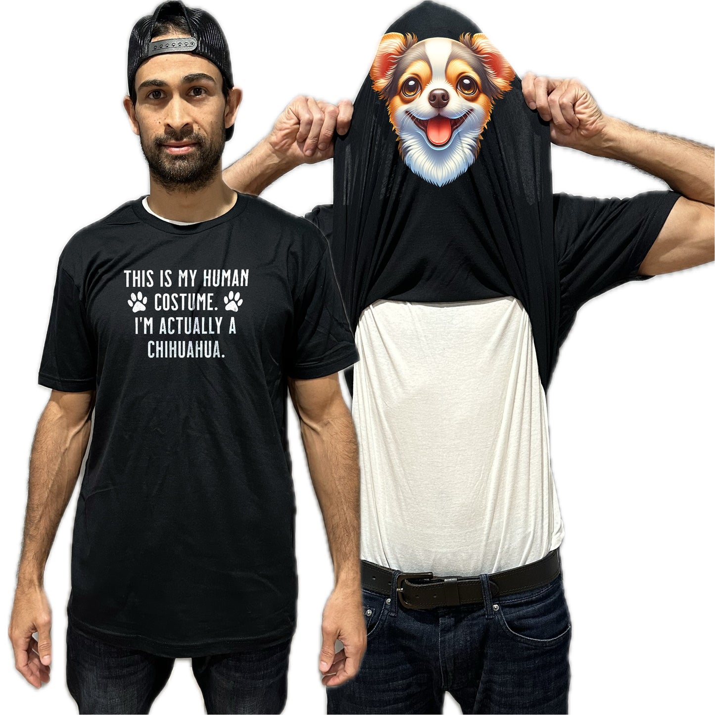 I'm Really A Chihuahua Flip Shirt - Funny Dog Owner T-Shirt Flip Tee