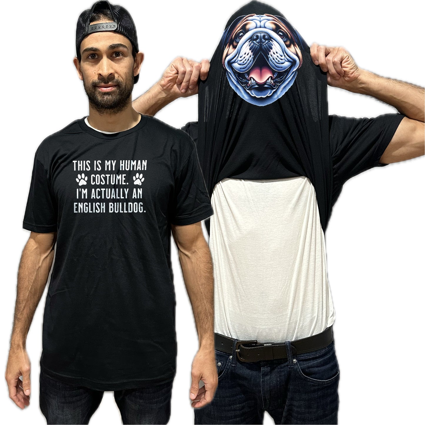 I'm Really An English Bulldog Flip Shirt - Funny Dog Owner T-Shirt Flip Tee