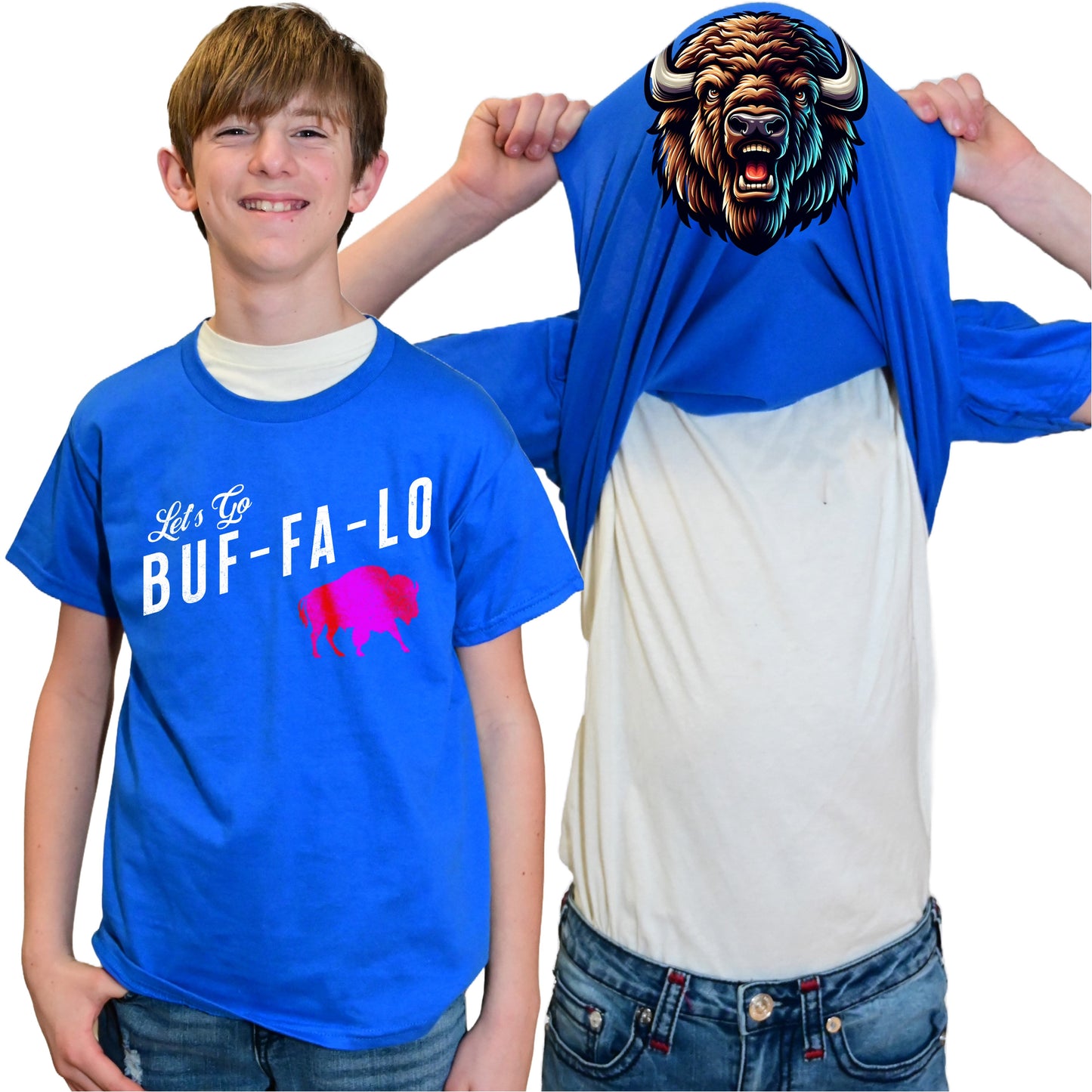 Let's Go Buffalo Flip Shirt - Angry Bison Flip Tee T-Shirt
