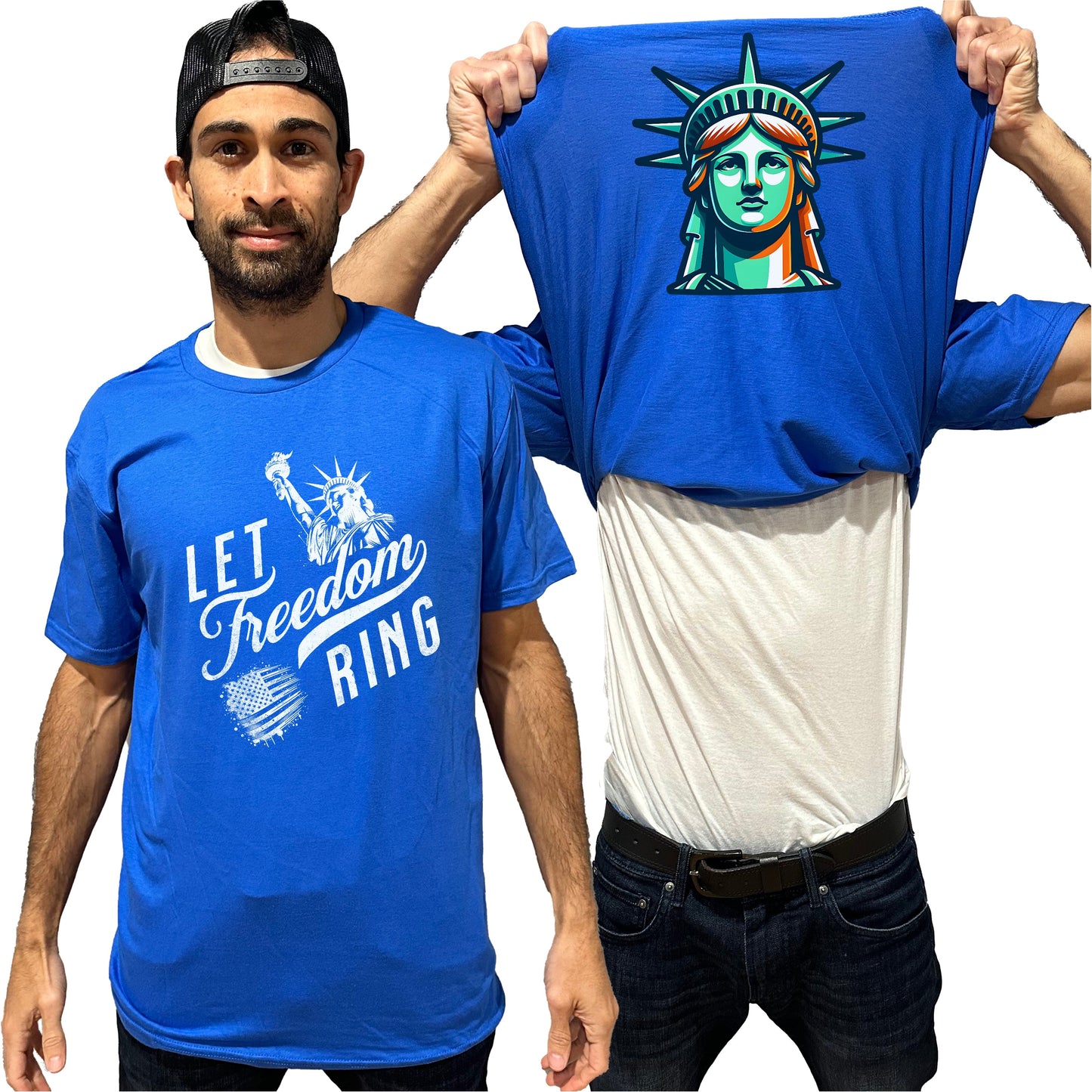 Let Freedom Ring Statue of Liberty Flip Shirt - 4th of July T-Shirt