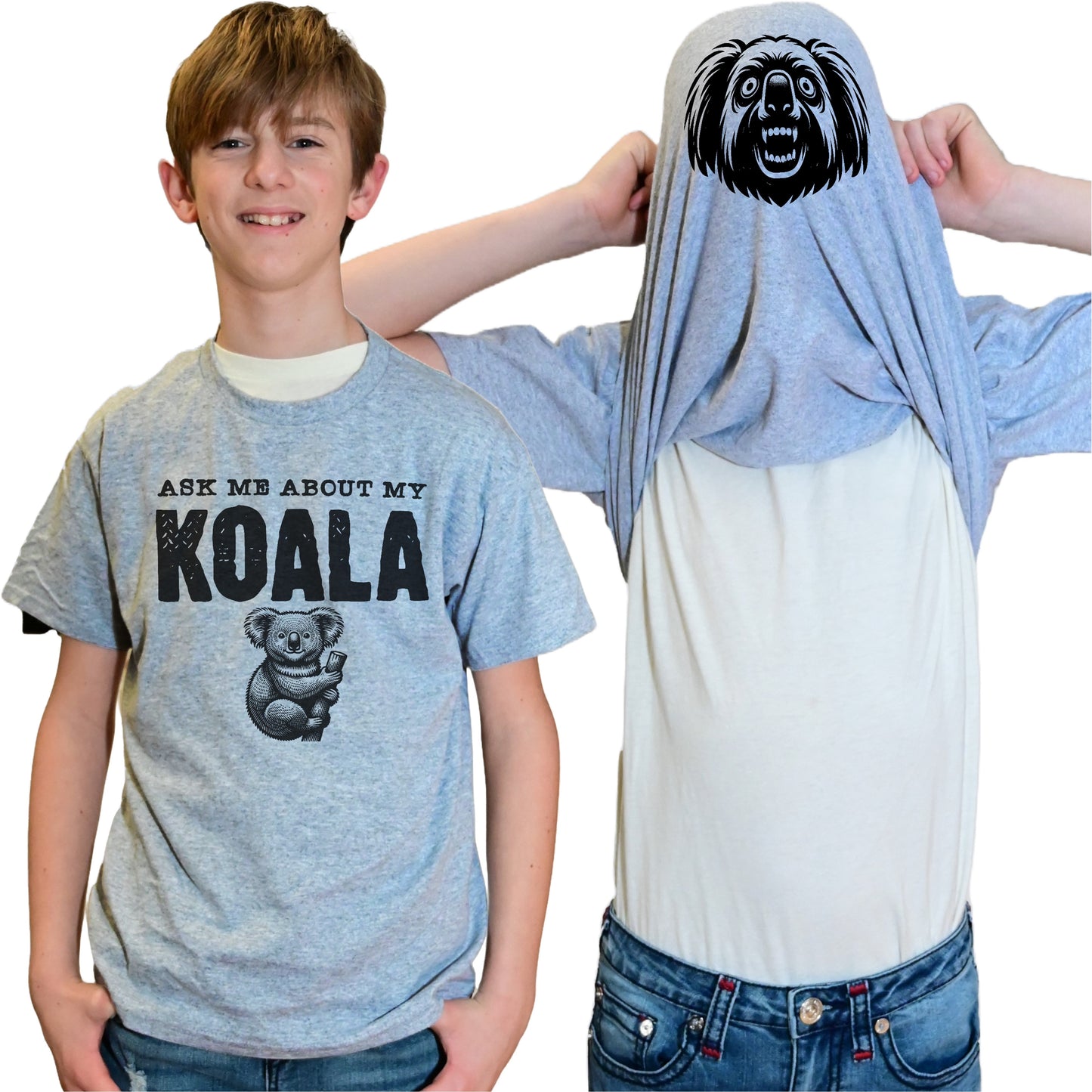 Ask Me About My Koala Flip Shirt - Funny Animal T-Shirt Flip Tee