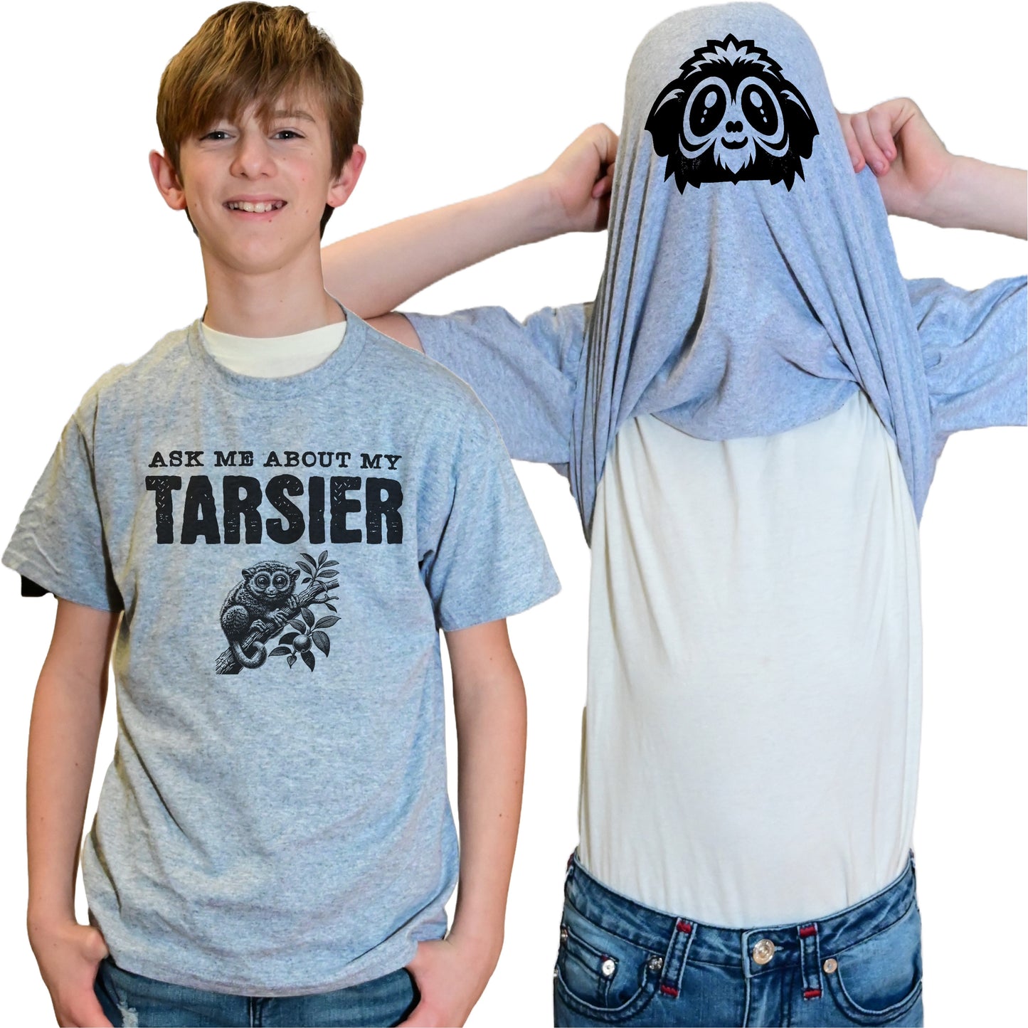 Ask Me About My Tarsier Flip Shirt - Funny Animal T-Shirt Flip Tee