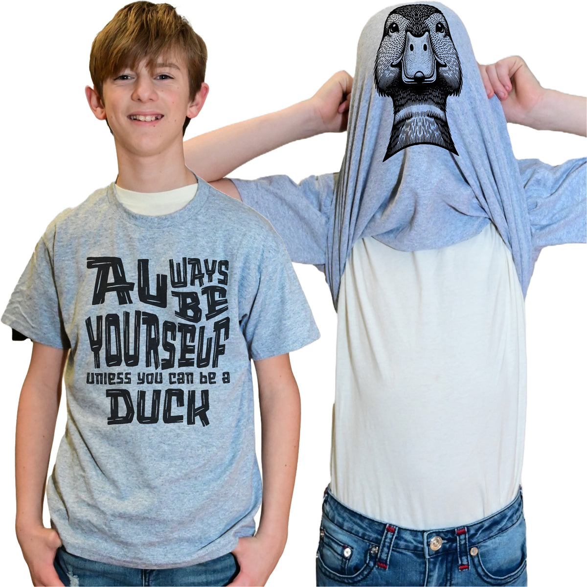 Always Be Yourself Unless You Can Be A Duck Flip Shirt - Funny Duck Face Flip Tee T-Shirt