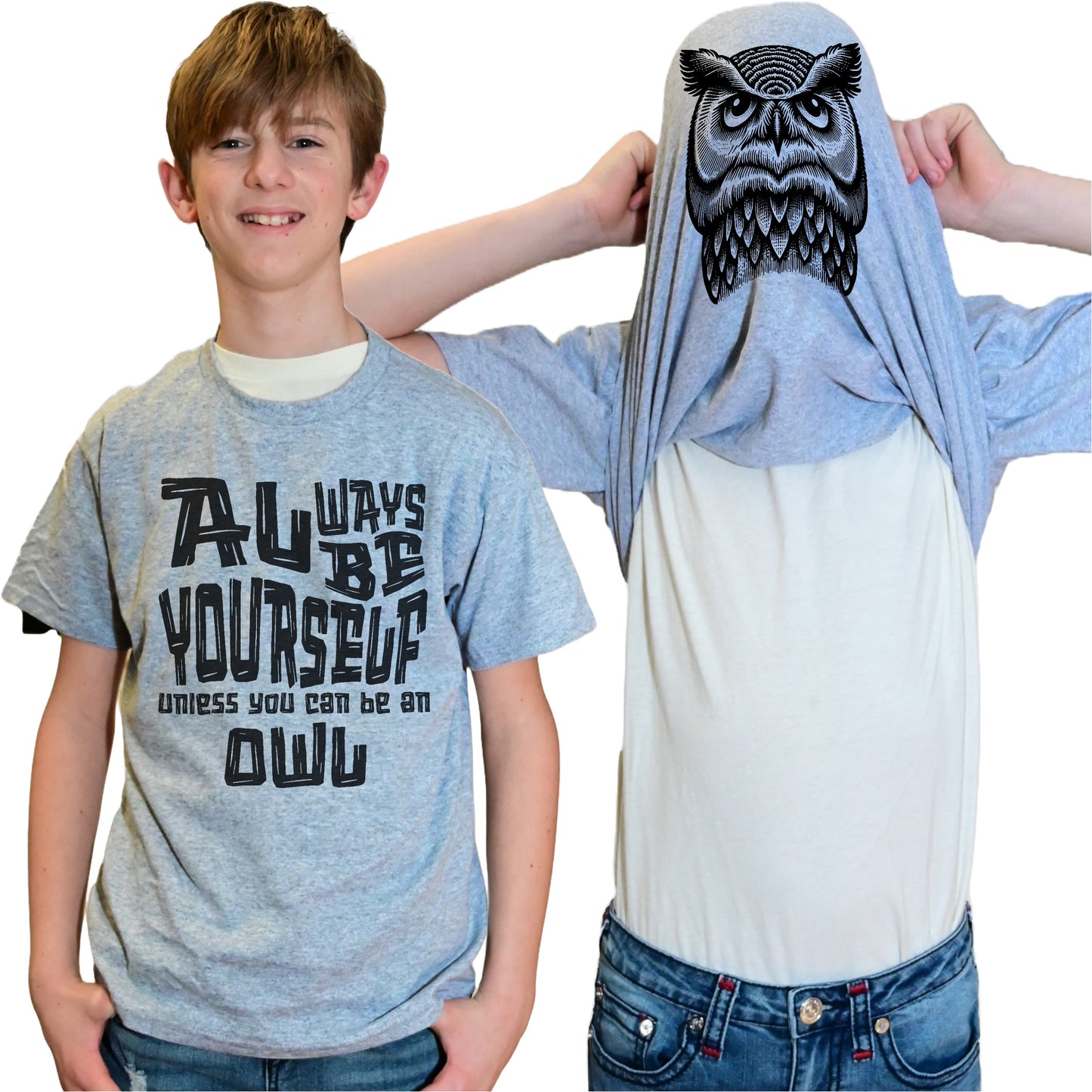 Always Be Yourself Unless You Can Be An Owl Flip Shirt - Funny Owl Face Flip Tee T-Shirt