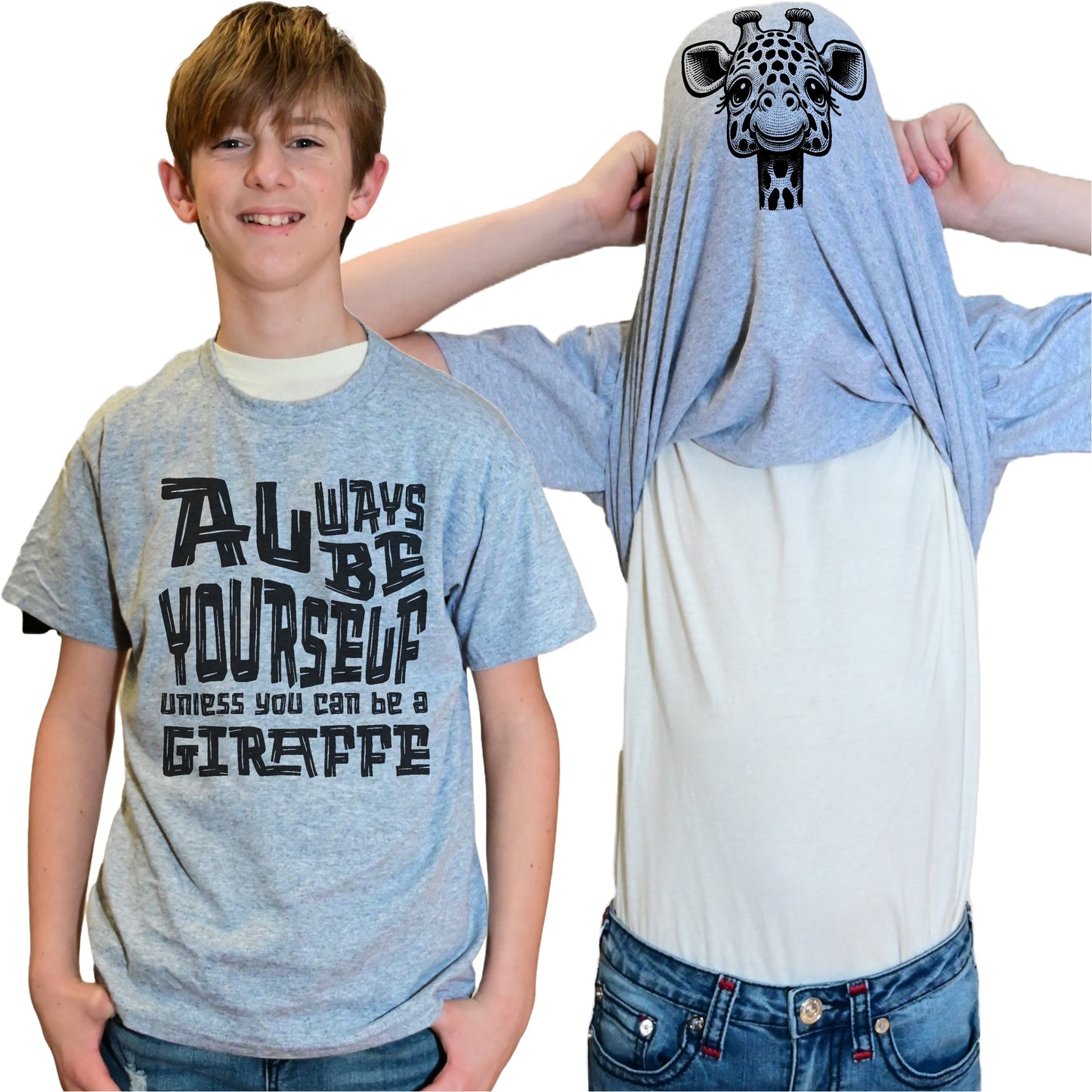 Always Be Yourself Unless You Can Be A Giraffe Flip Shirt - Funny Giraffe Face Flip Tee T-Shirt
