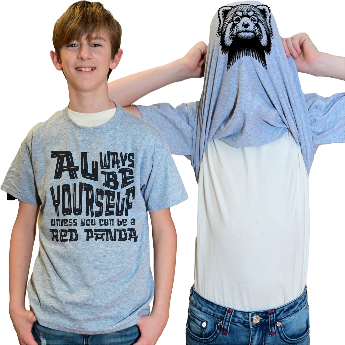 Always Be Yourself Unless You Can Be A Red Panda Flip Shirt - Funny Animal Face Flip Tee T-Shirt