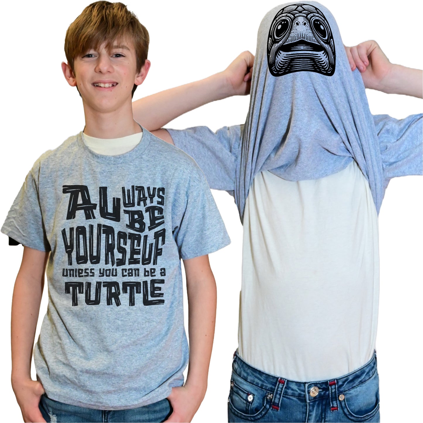 Always Be Yourself Unless You Can Be A Turtle Flip Shirt - Funny Animal Face Flip Tee T-Shirt
