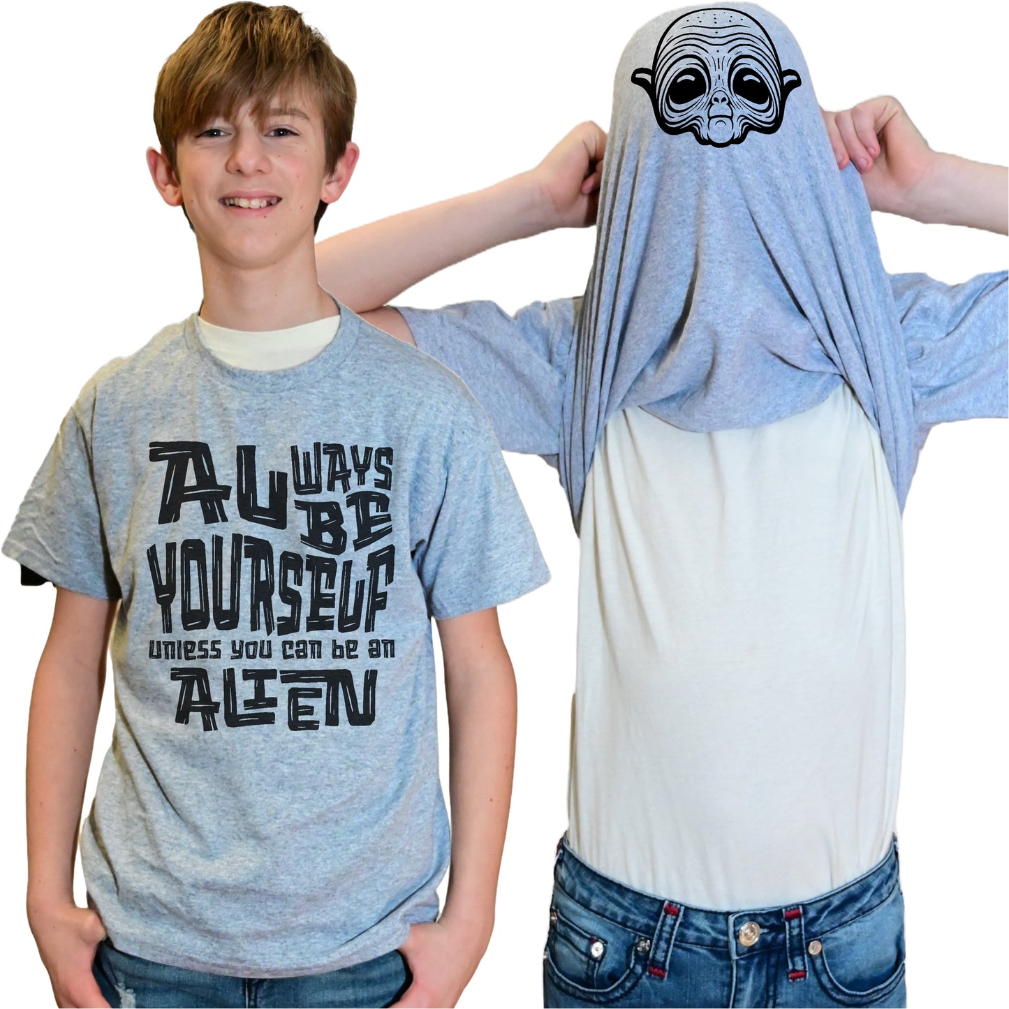 Always Be Yourself Unless You Can Be An Alien Flip Shirt - Funny Martian Face Flip Tee T-Shirt