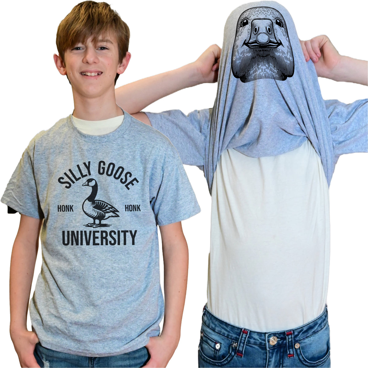 Silly Goose University Flip Shirt - Funny Canadian Goose Flip Tee