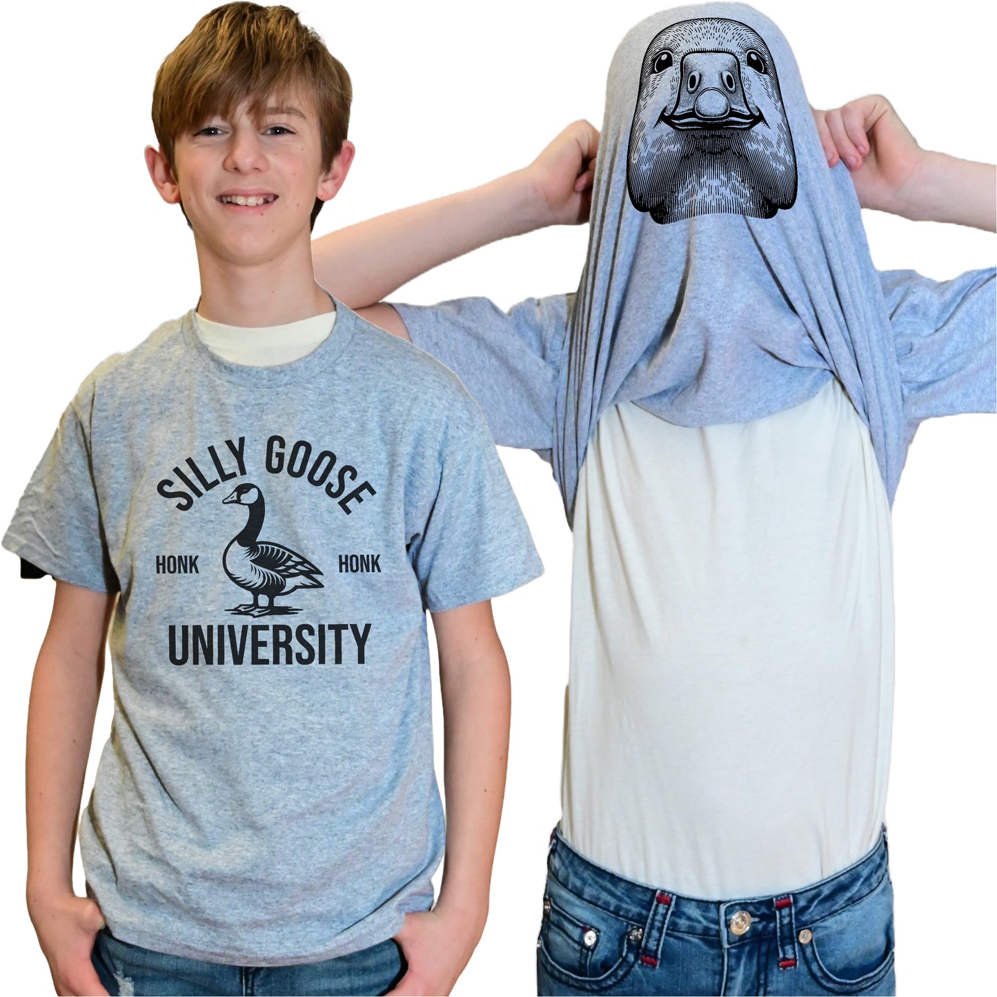 Silly Goose University Flip Shirt - Funny Canadian Goose Flip Tee
