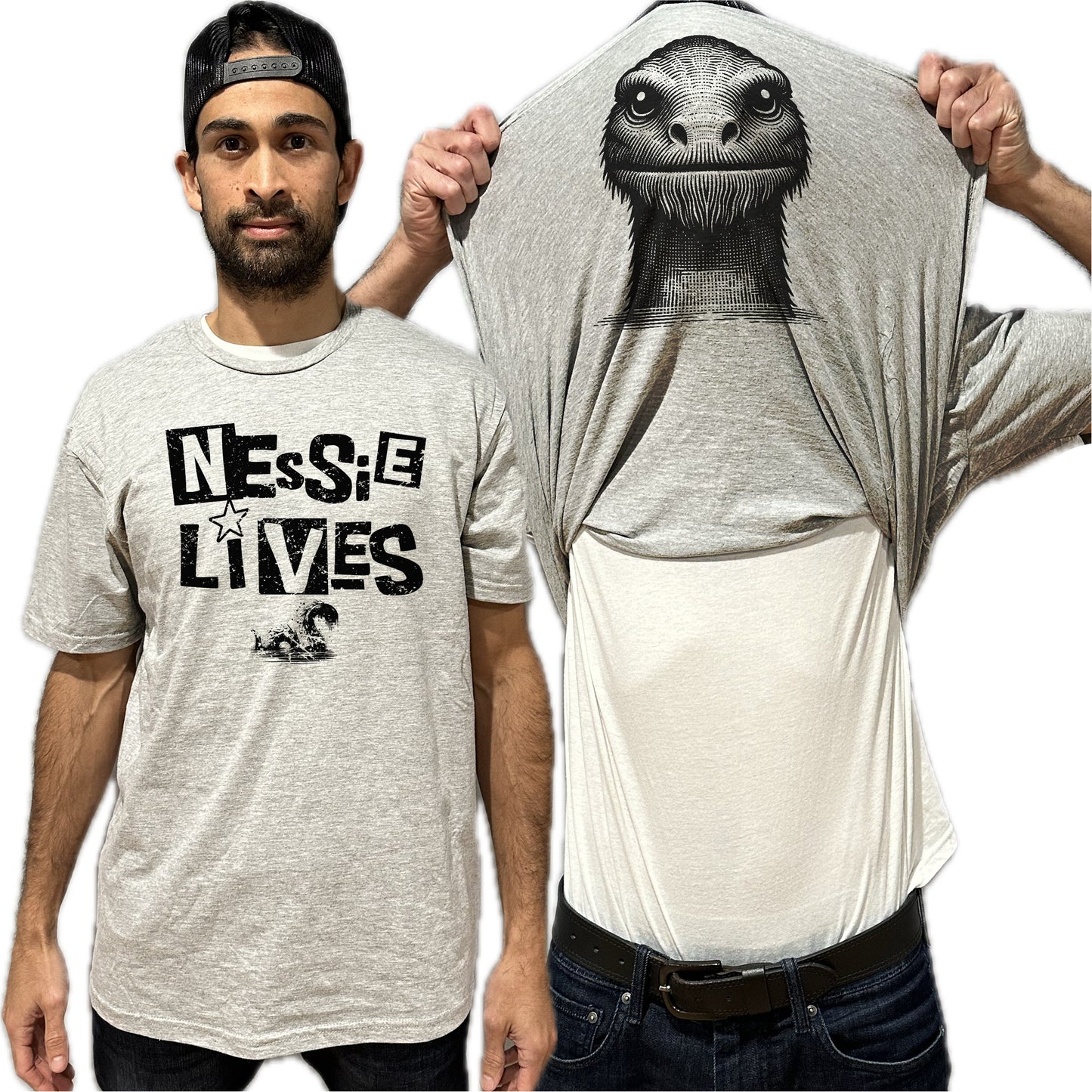 Nessie Lives Loch Ness Monster Flip Shirt - Funny Cryptid Flip Tee T-Shirt