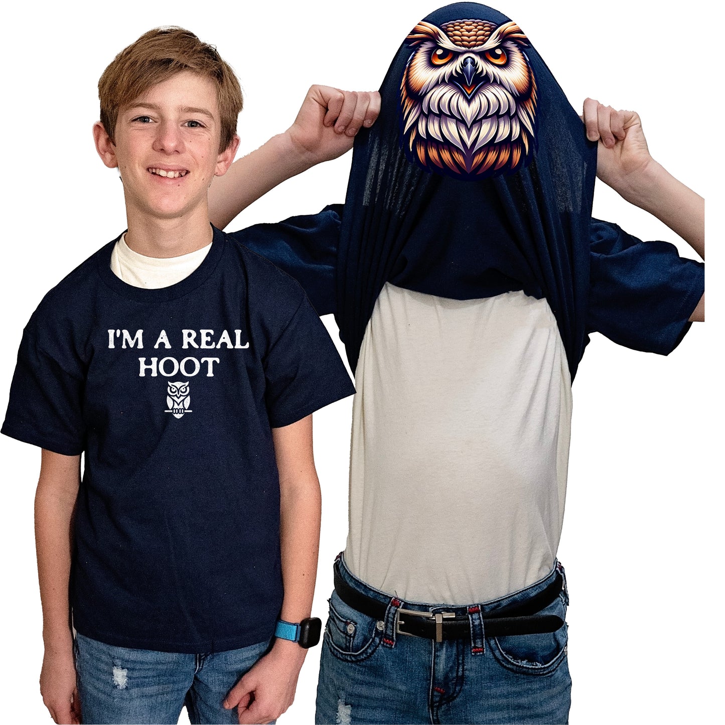 I'm A Real Hoot Funny Owl Flip Shirt - Funny Bird T-Shirt