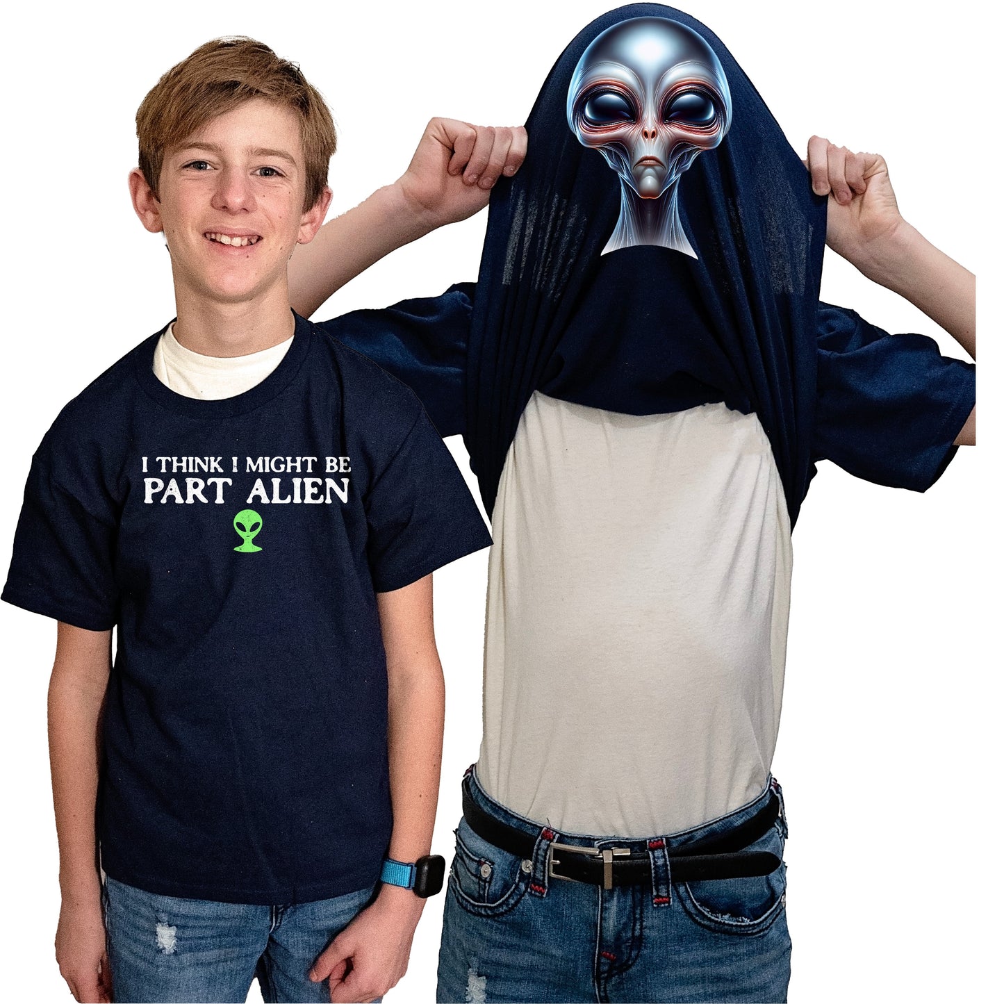 I Think I Might Be Part Alien Funny Flip Shirt - Martian T-Shirt