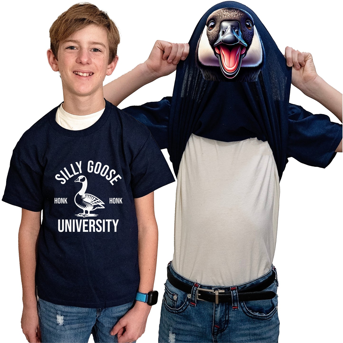 Silly Goose University Funny Flip Shirt - Canadian Goose Flip Tee