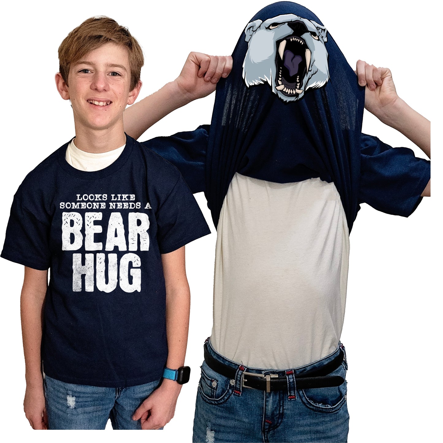 Looks Like Someone Needs A Bear Hug Funny Flip Shirt - Polar Bear T-Shirt