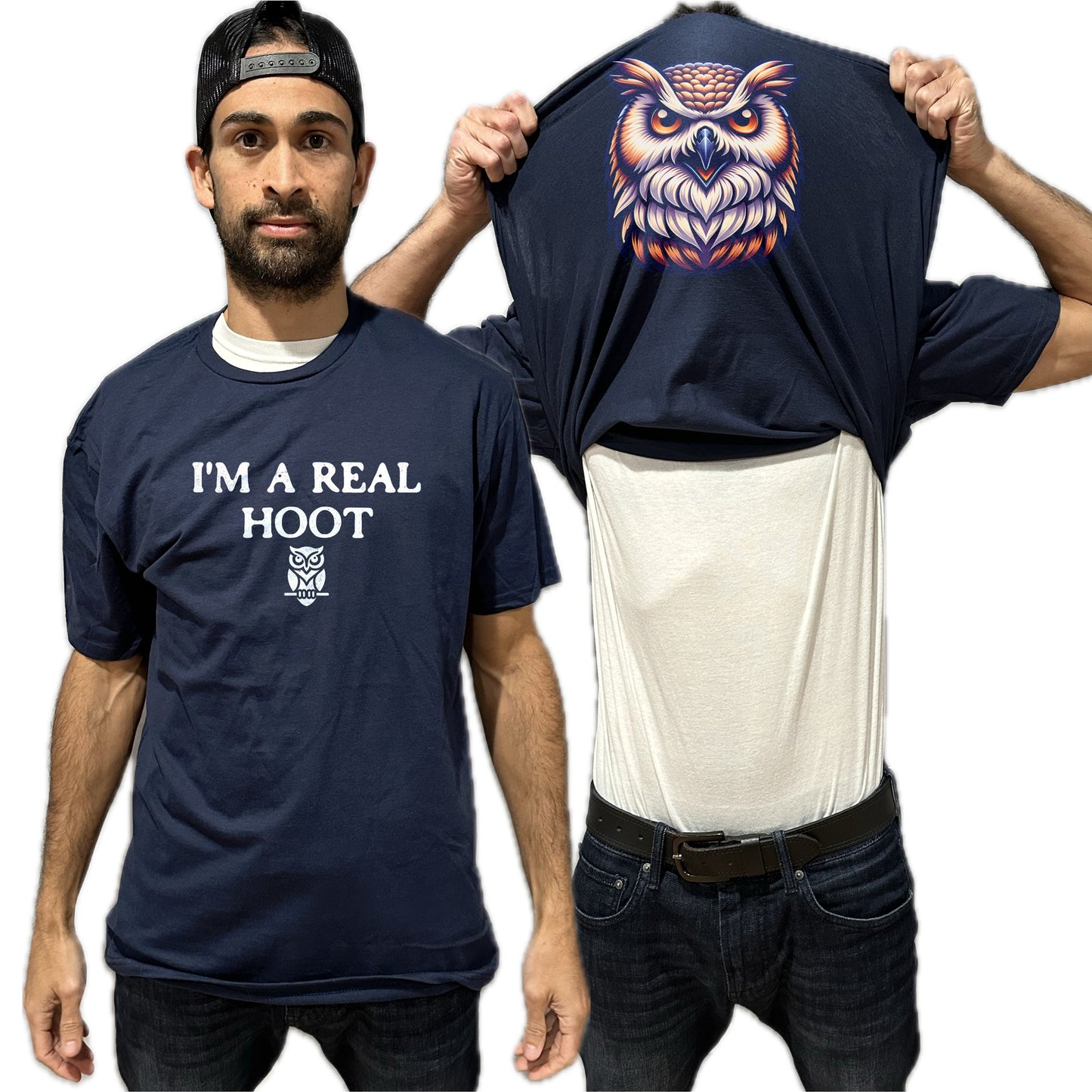 I'm A Real Hoot Funny Owl Flip Shirt - Funny Bird T-Shirt