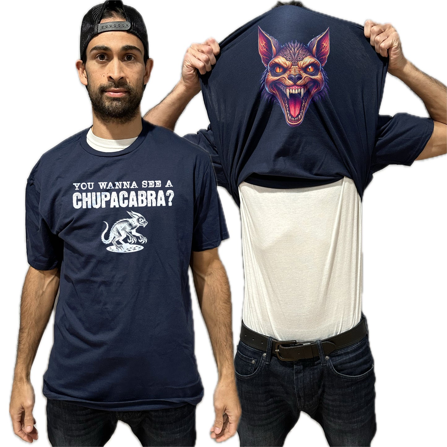 You Wanna See A Chupacabra Flip Shirt - Funny Chupacabra Face Cryptozoology T-Shirt Flip Tee