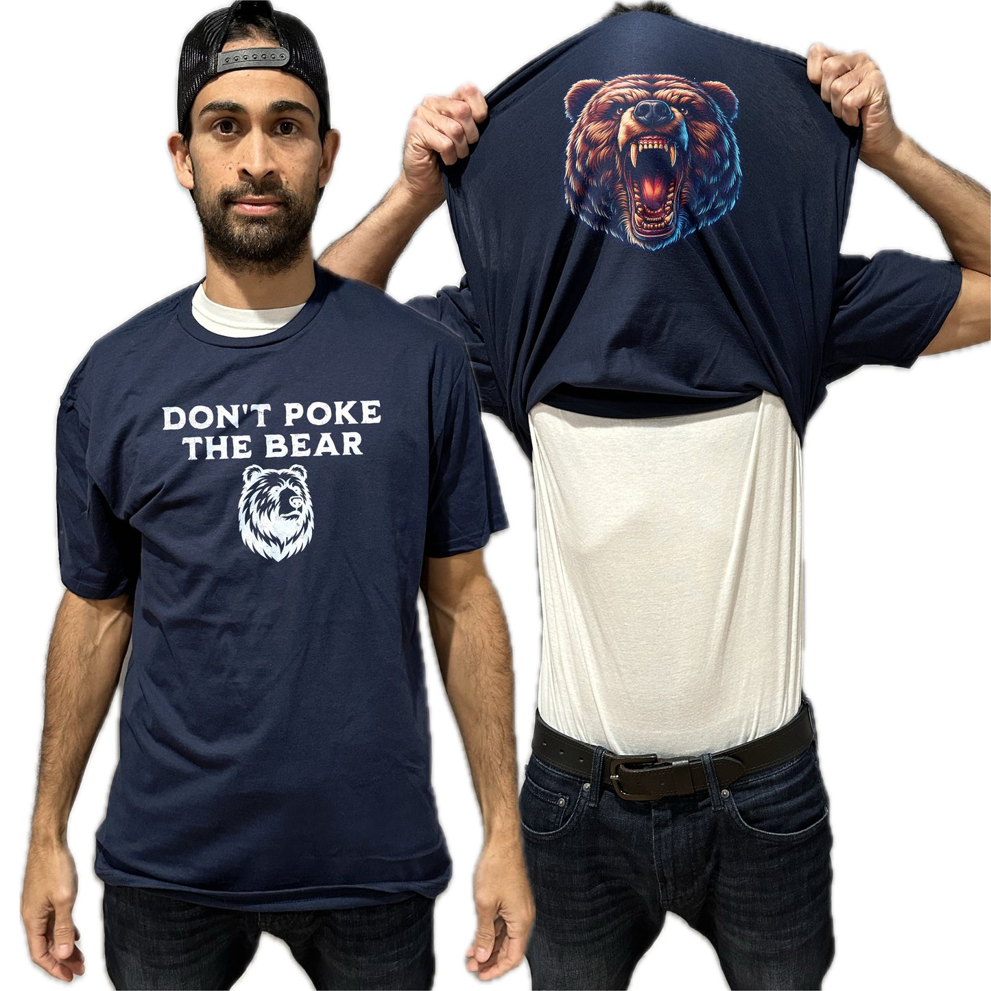 Don't Poke the Bear Flip Shirt - Funny Grizzly Bear T-Shirt Flip Shirt