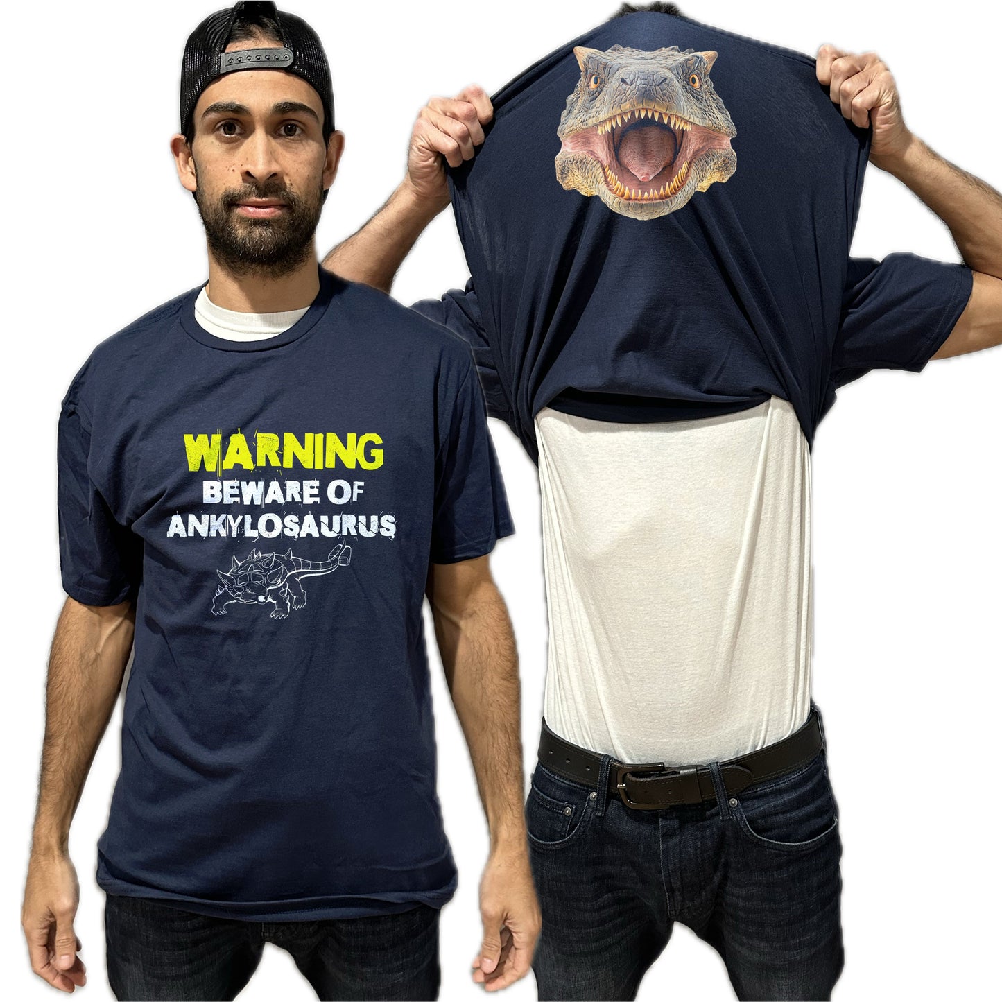 Beware of Ankylosaurus Flip Shirt - Funny Dinosaur T-Shirt Flip Tee