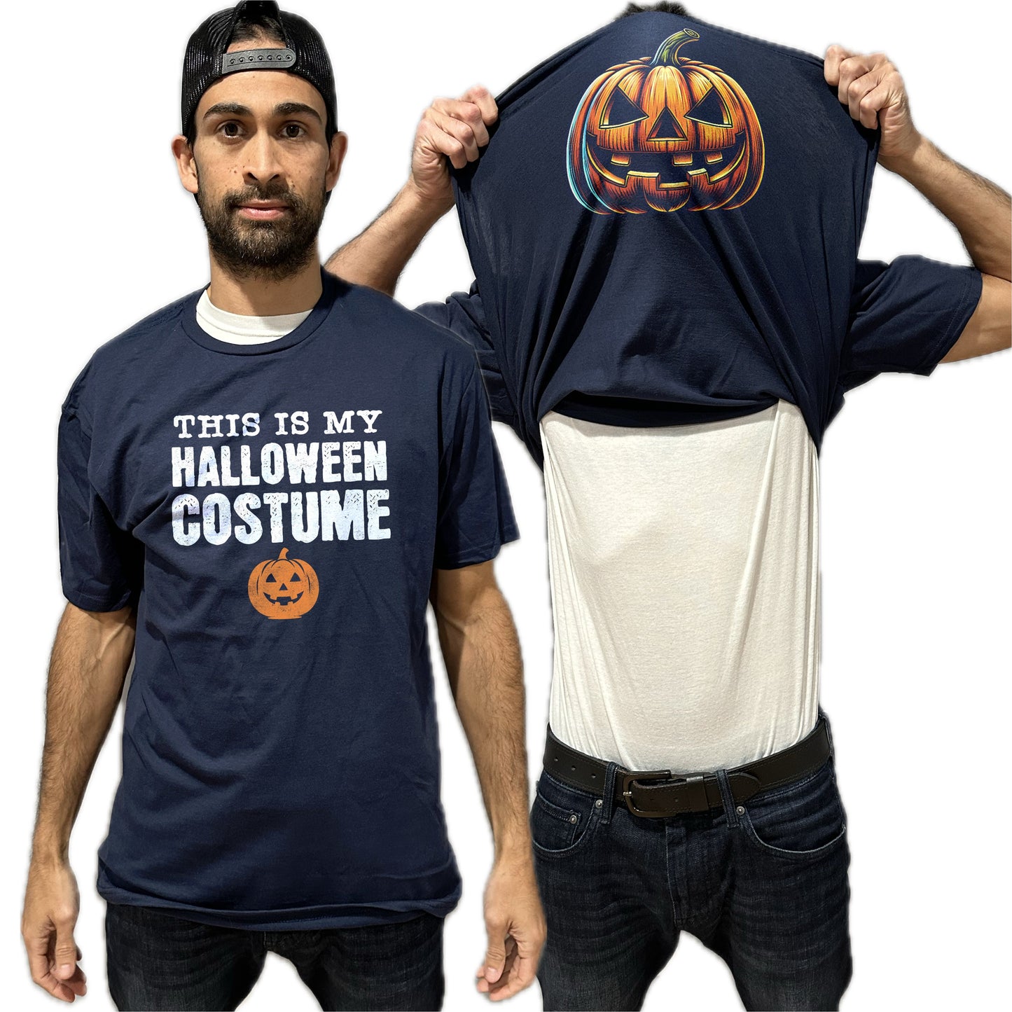 This Is My Halloween Costume Jack-o-Lantern Flip Shirt - Funny Pumpkin Flip Tee