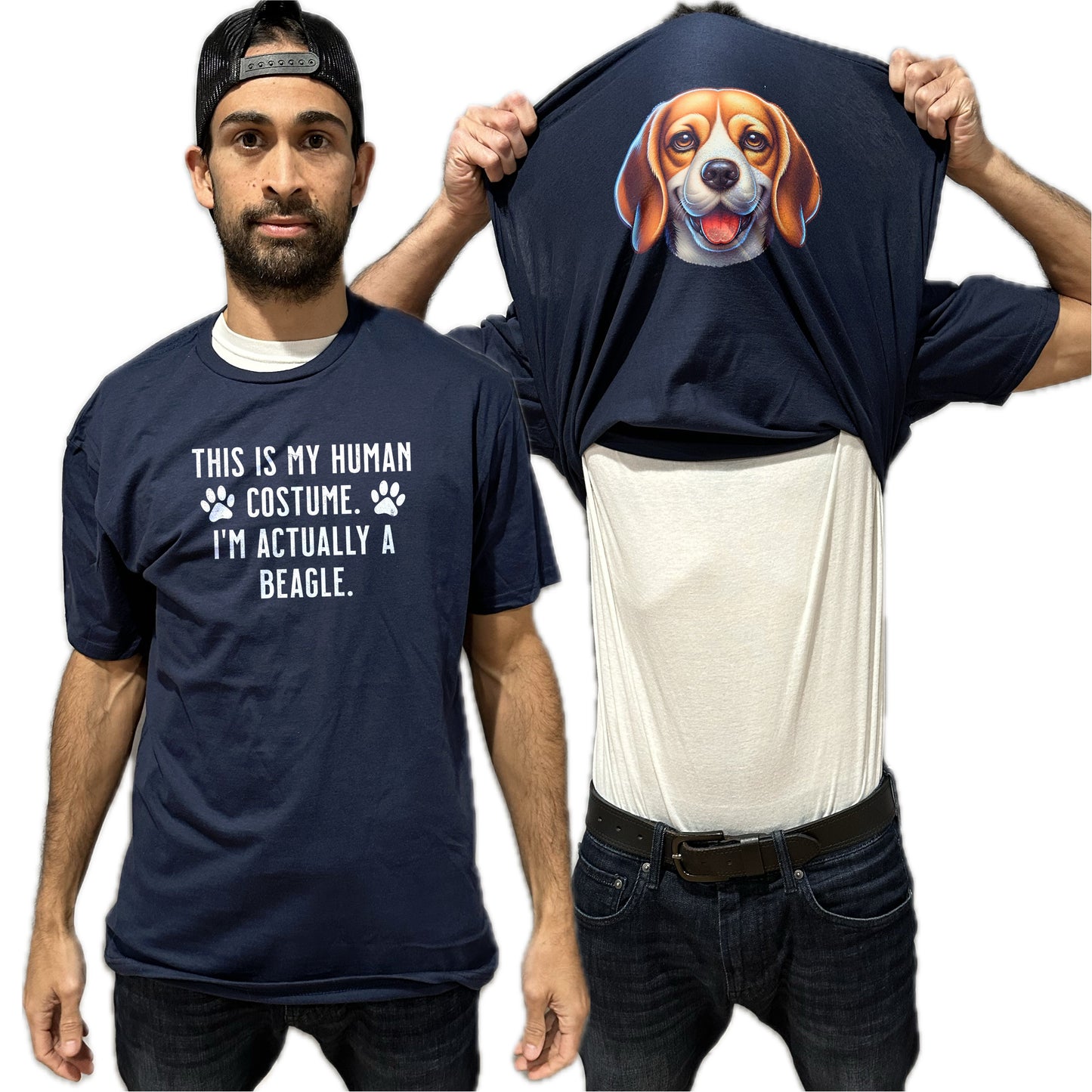 I'm Really A Beagle Flip Shirt - Funny Dog Owner T-Shirt Flip Tee