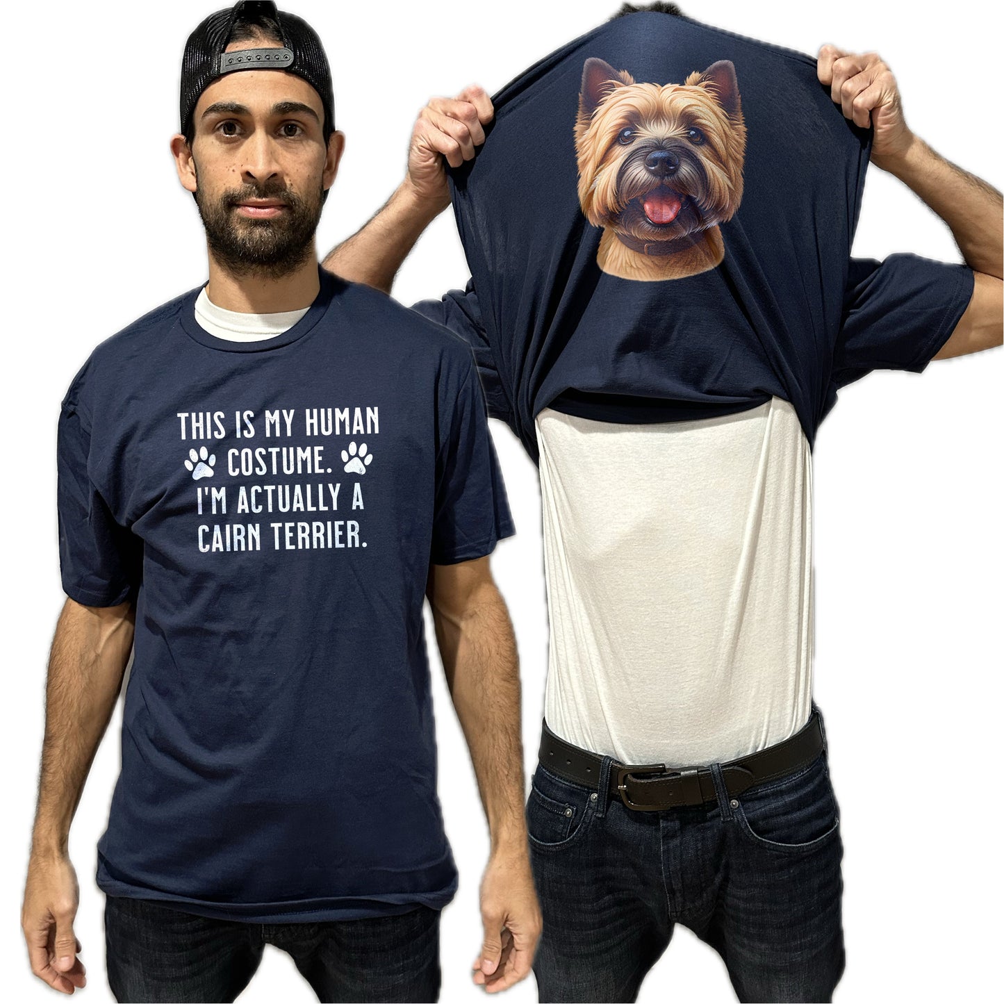 I'm Really A Cairn Terrier Flip Shirt - Funny Dog Owner T-Shirt Flip Tee