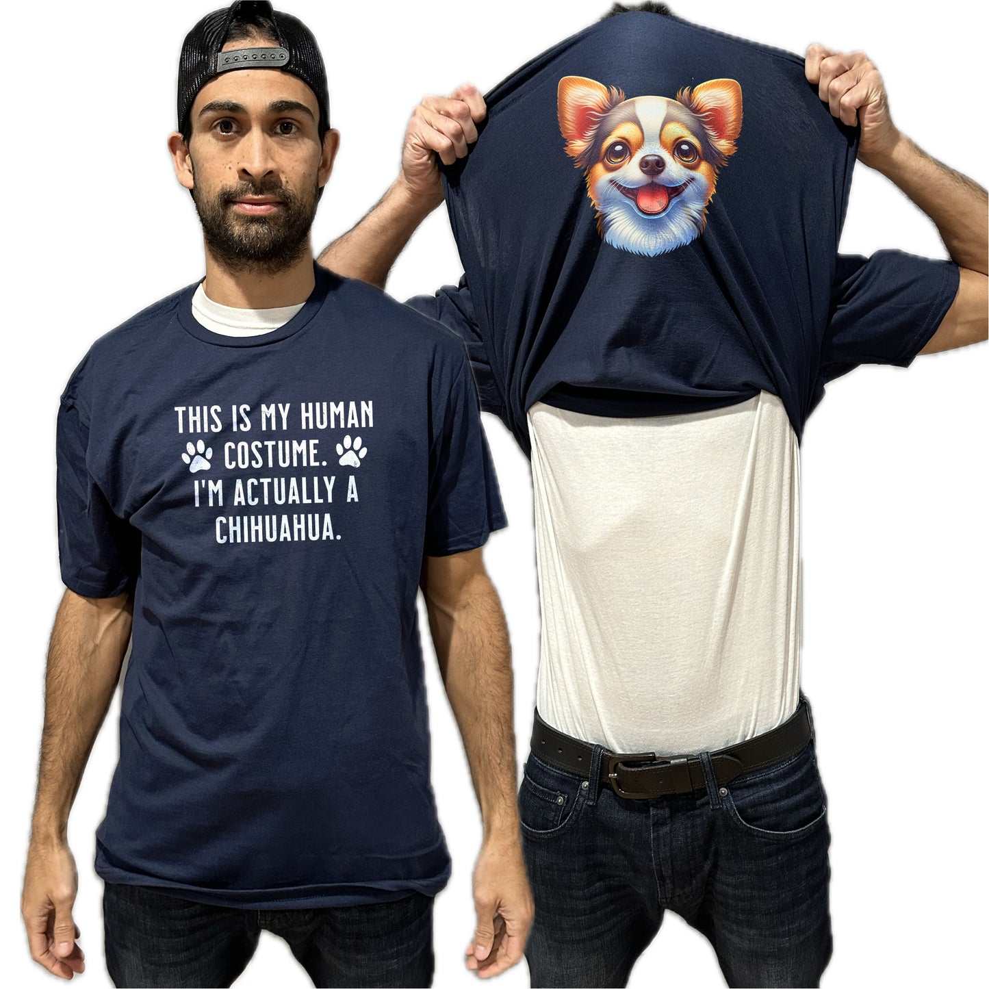 I'm Really A Chihuahua Flip Shirt - Funny Dog Owner T-Shirt Flip Tee