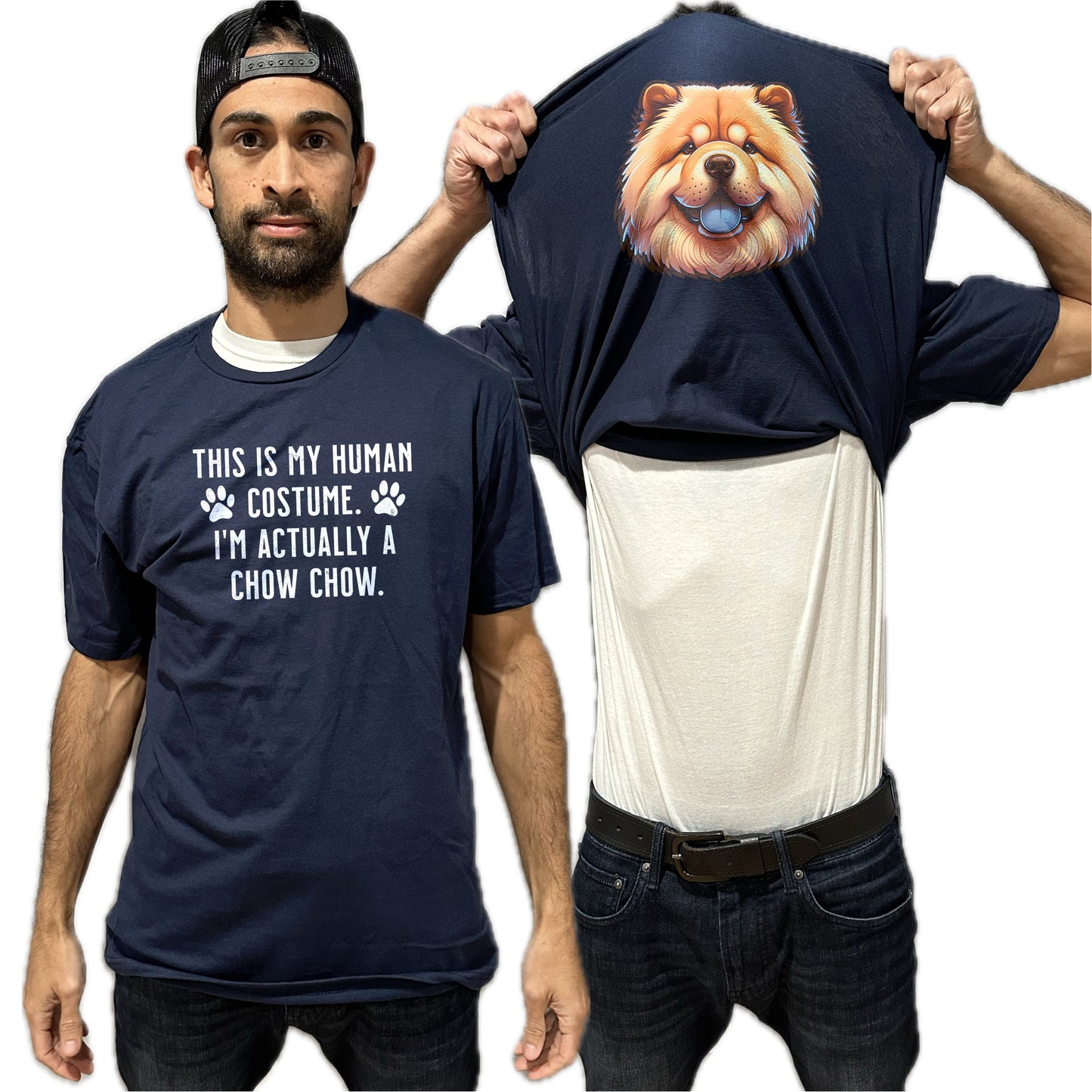 I'm Really A Chow Chow Flip Shirt - Funny Dog Owner T-Shirt Flip Tee